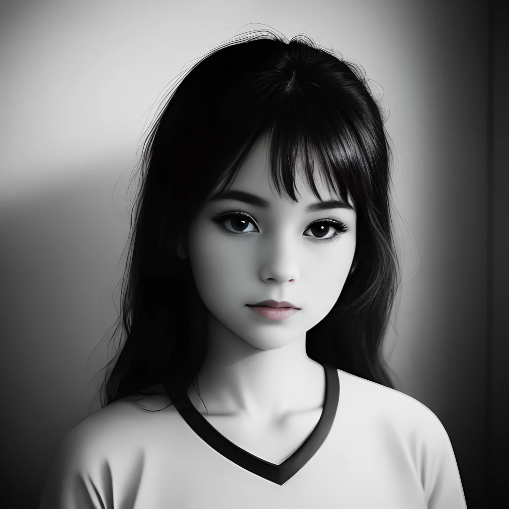 a black and white photo sportrait