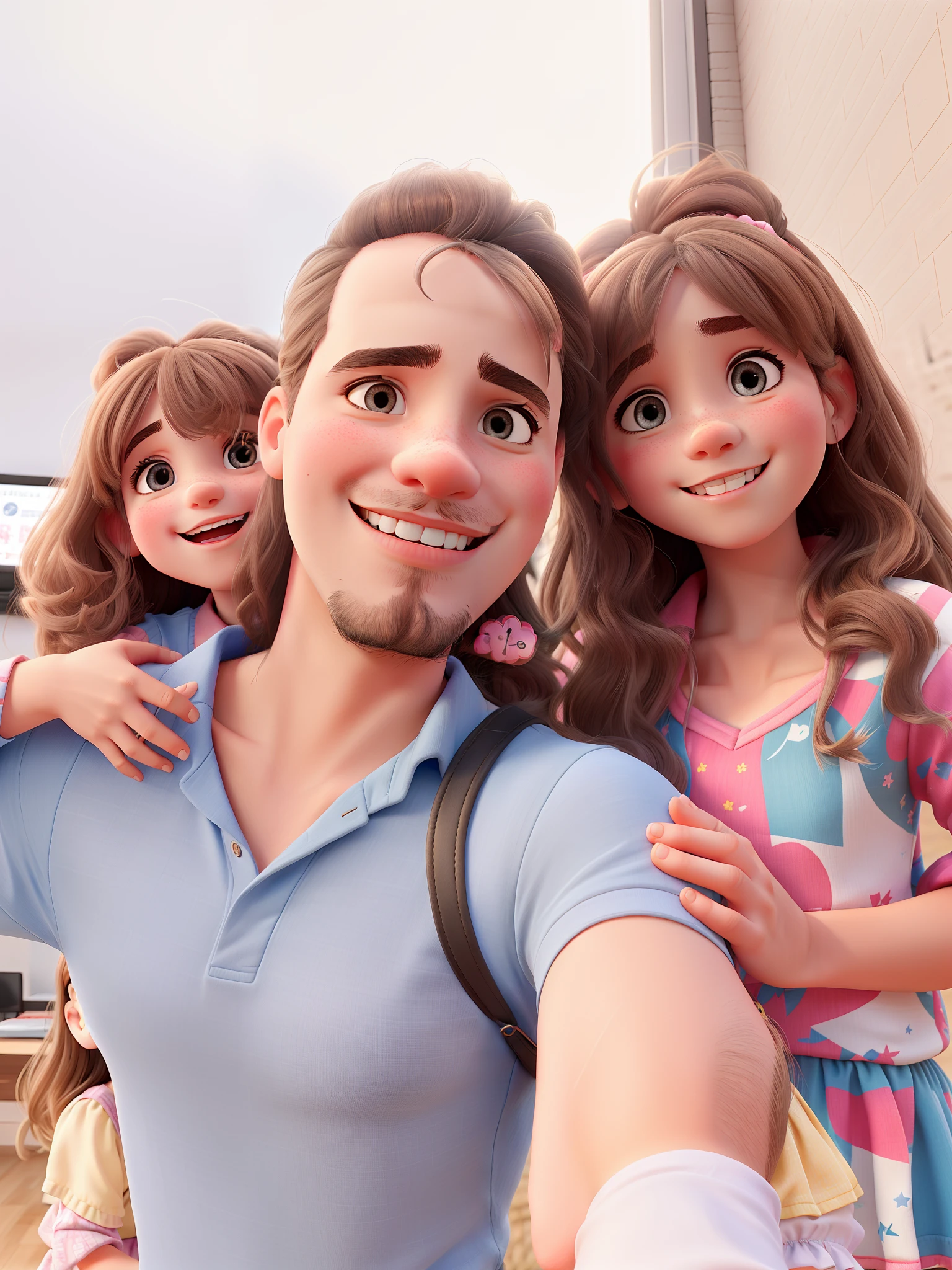 A daddy’s twins girls