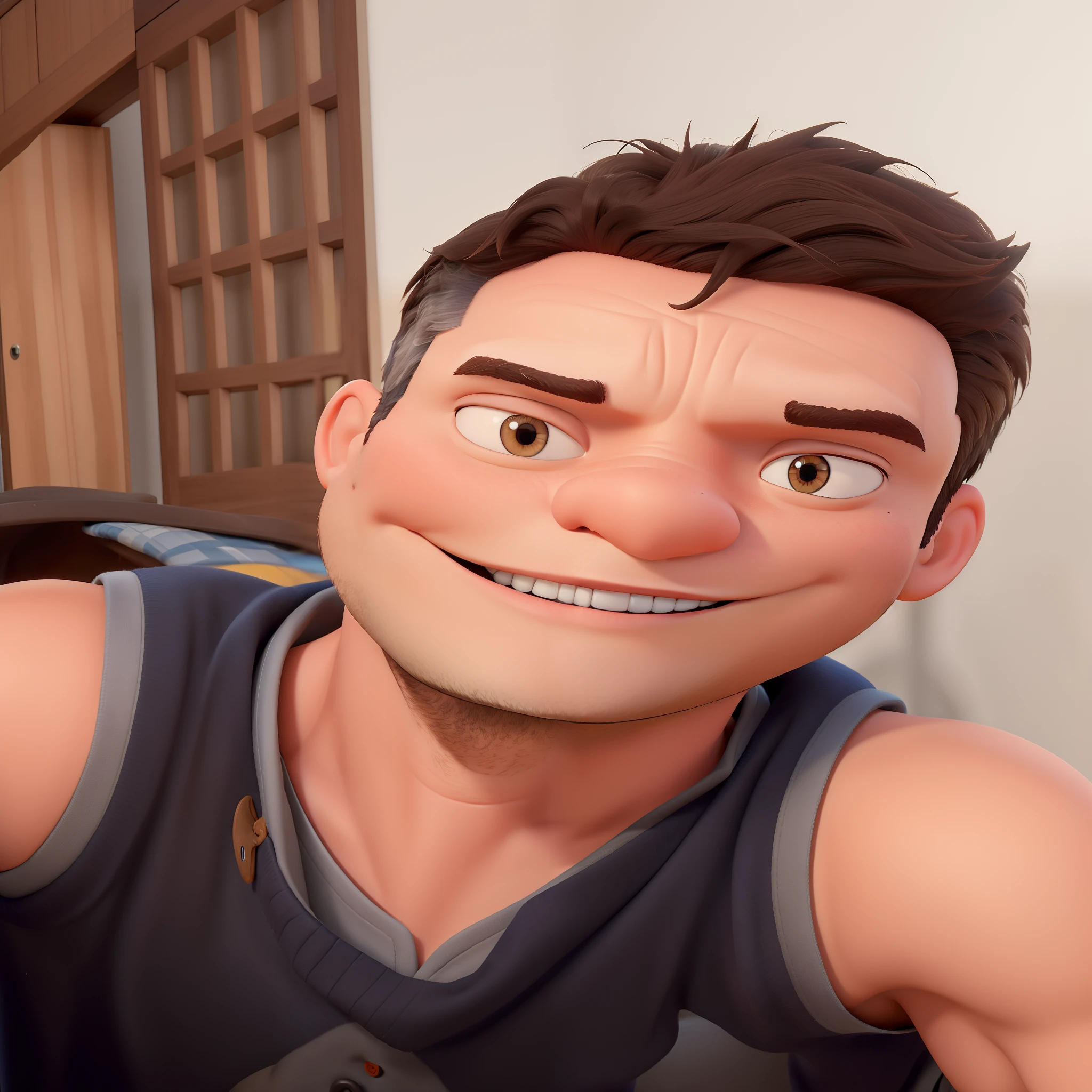 Um homem estilo disney pixar, alta qualidade, melhor qualidade