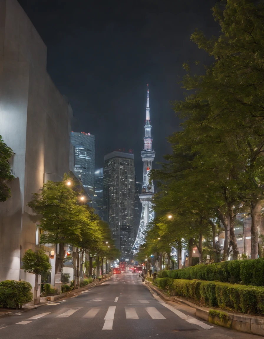 Tokyo street,night, cityscape,city lights, 8k, RAW photo, best quality, masterpiece,realistic, photo-realistic,