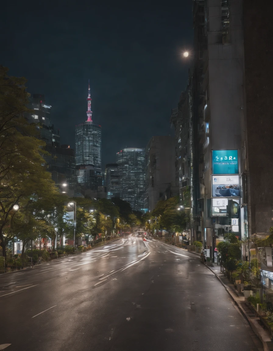 Tokyo street,night, cityscape,city lights, 8k, RAW photo, best quality, masterpiece,realistic, photo-realistic,