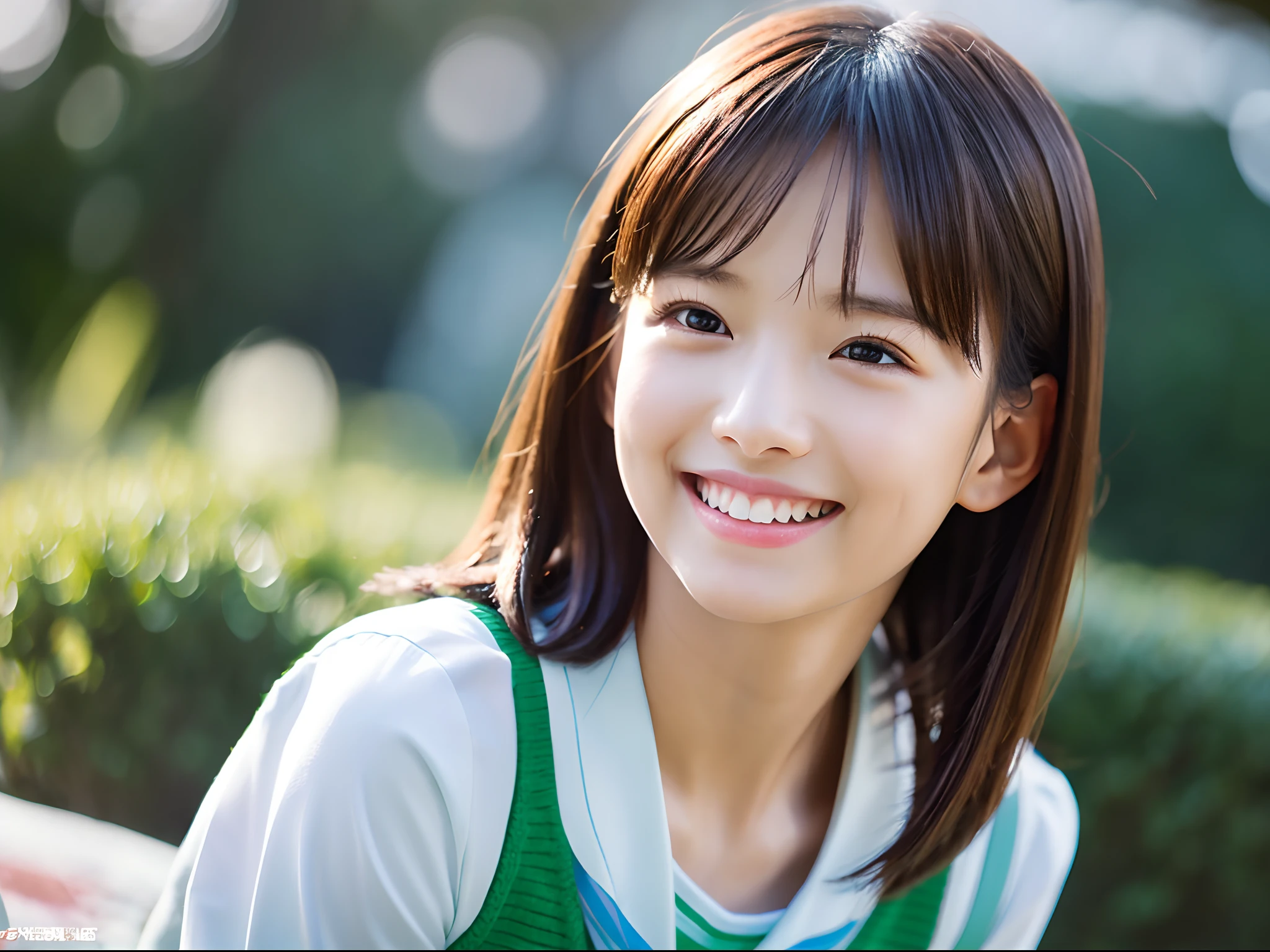 「masterpiece」「Top image quality」「Ultra-high-density CG」smiling girl
