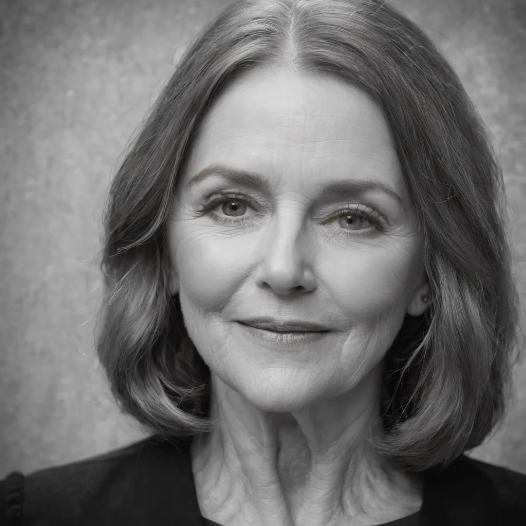 70 yrs old Diane Keaton, closeup cleavage，photography of，k hd，Cute girl，looks into camera，is shy，Dark background，soft warm light，deep shading，Expensive cameras，Portrait film，winning artwork，tmasterpiece