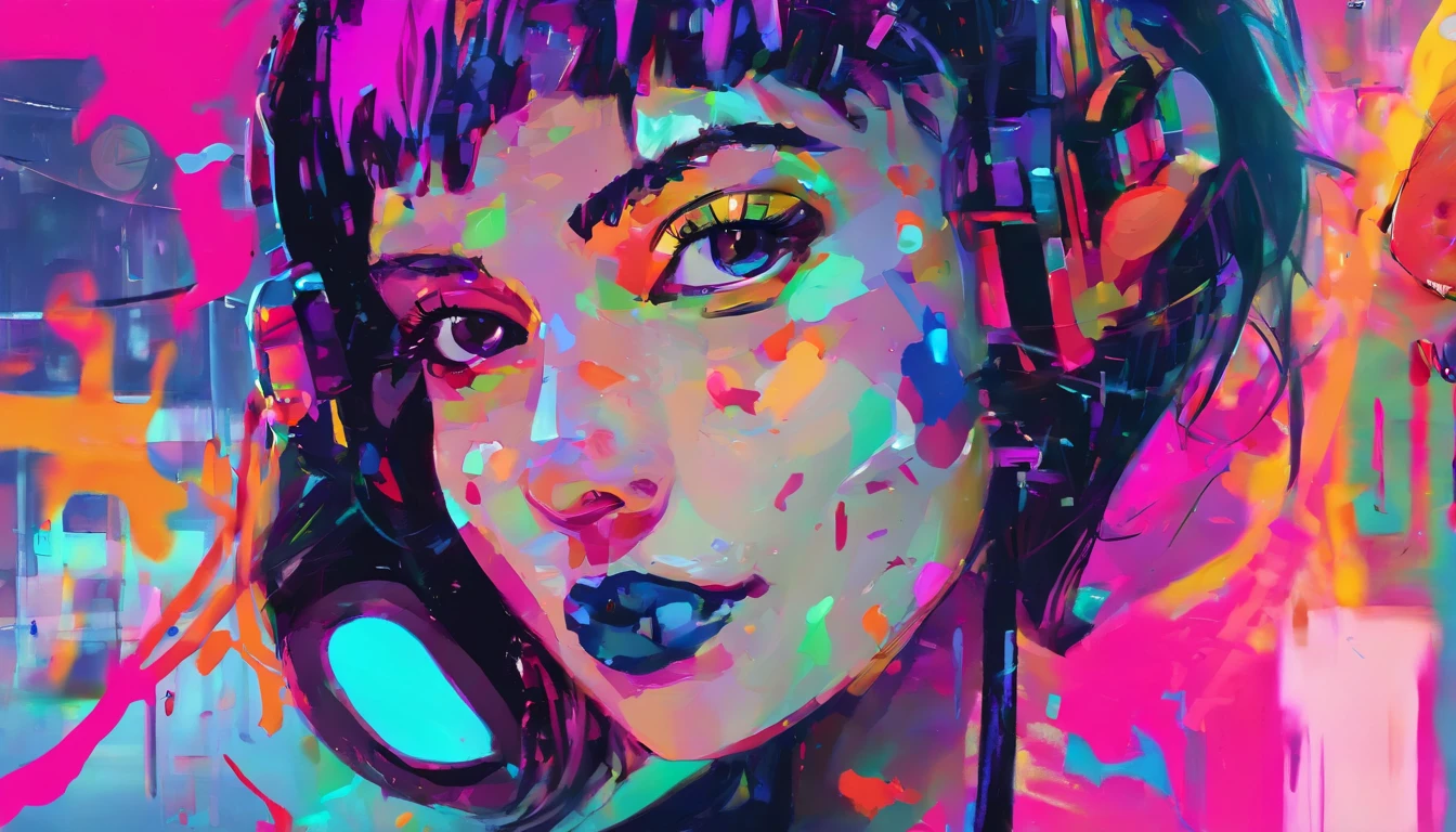 (Best Quality,Ultra-detailed),(Realistic:1.37)Girl draws a picture,Smiling,Covered with paint,An impatient expression on his face,Artistic creativity,Joyful,Playful,Happy,expressive,Beautiful bright colors,imagination,Artistic talent,Passion for art,Colorful clutter,paint splatter,paint strokes,The Artist's Move,The Creative Process,Presentation of the final result,inspiration,Artistic creativity,Vivid imagination,Drawing tools,Artist's palette,canvas,Artistic expression,brush strokes,A creative journey,Artistic endeavors,Artistic performance,Creative energy,artistic atmosphere,Artistic creativity,Expressive features,Playful atmosphere,Artistic playfulness,Live Art Scene,Artistic triumph,Dynamic composition,Living works of art,Colorful & Vibrants,The result of artistic expression,Energetic manner of writing,A colorful masterpiece.