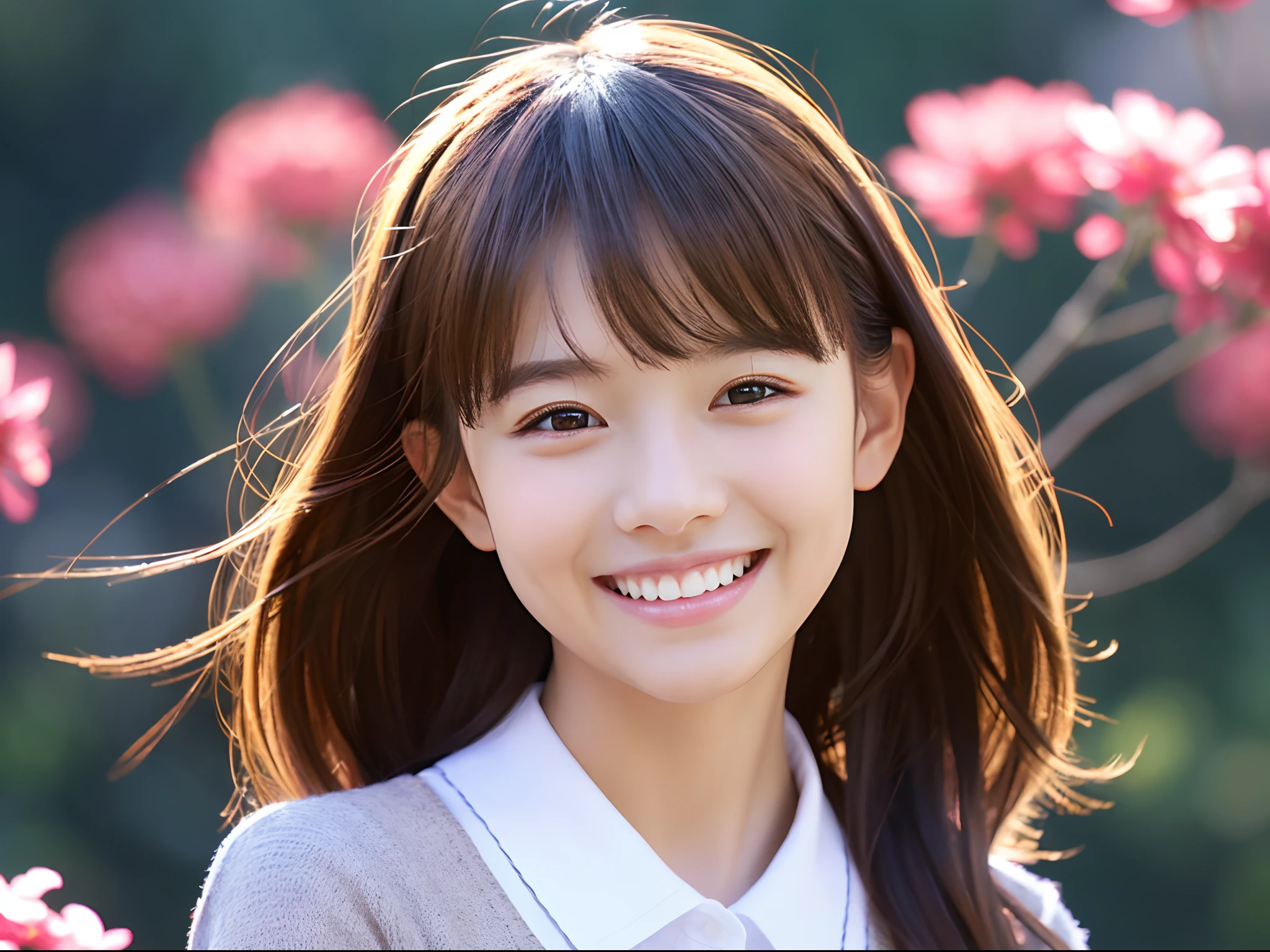 「masterpiece」「Top image quality」「Ultra-high-density CG」smiling girl