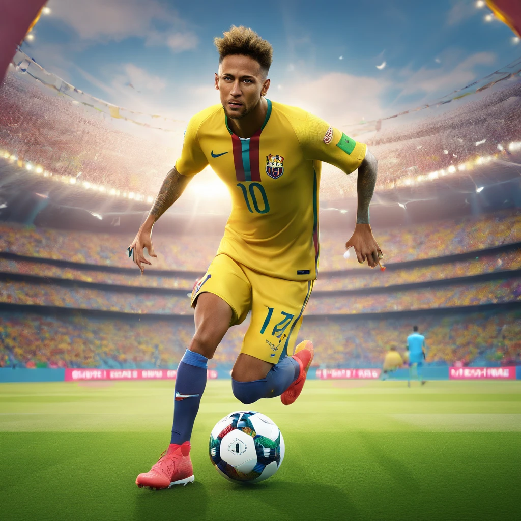 neymar besando a goku
