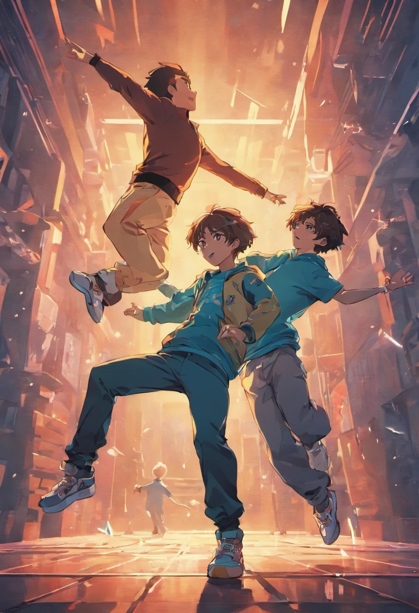 A pair of uncles breakdancing