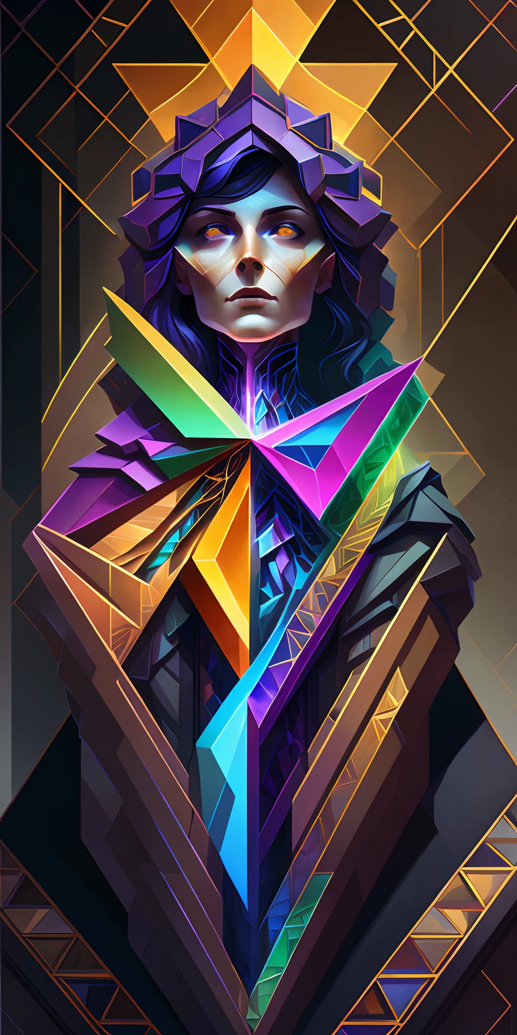 A  coffin
,[ colorful | vibrant ]  ( ( HDR) masterpiece ( in geometric CCDDA  artstyle ) )