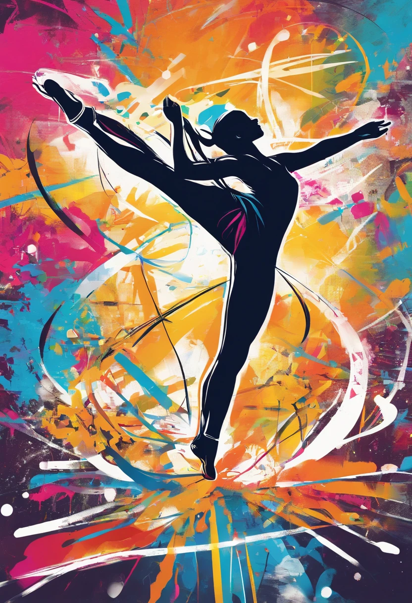 high quality,hd,16k,sharp line,1girl,female rhythmic gymnast ,cute face, large breasts, slender body, delicate body,nice legs, sweat,in rhythmic gymnastics venue,focus girl,detailed beautiful face,detailed clothes,beautiful eyes,pretty,dynamic angle