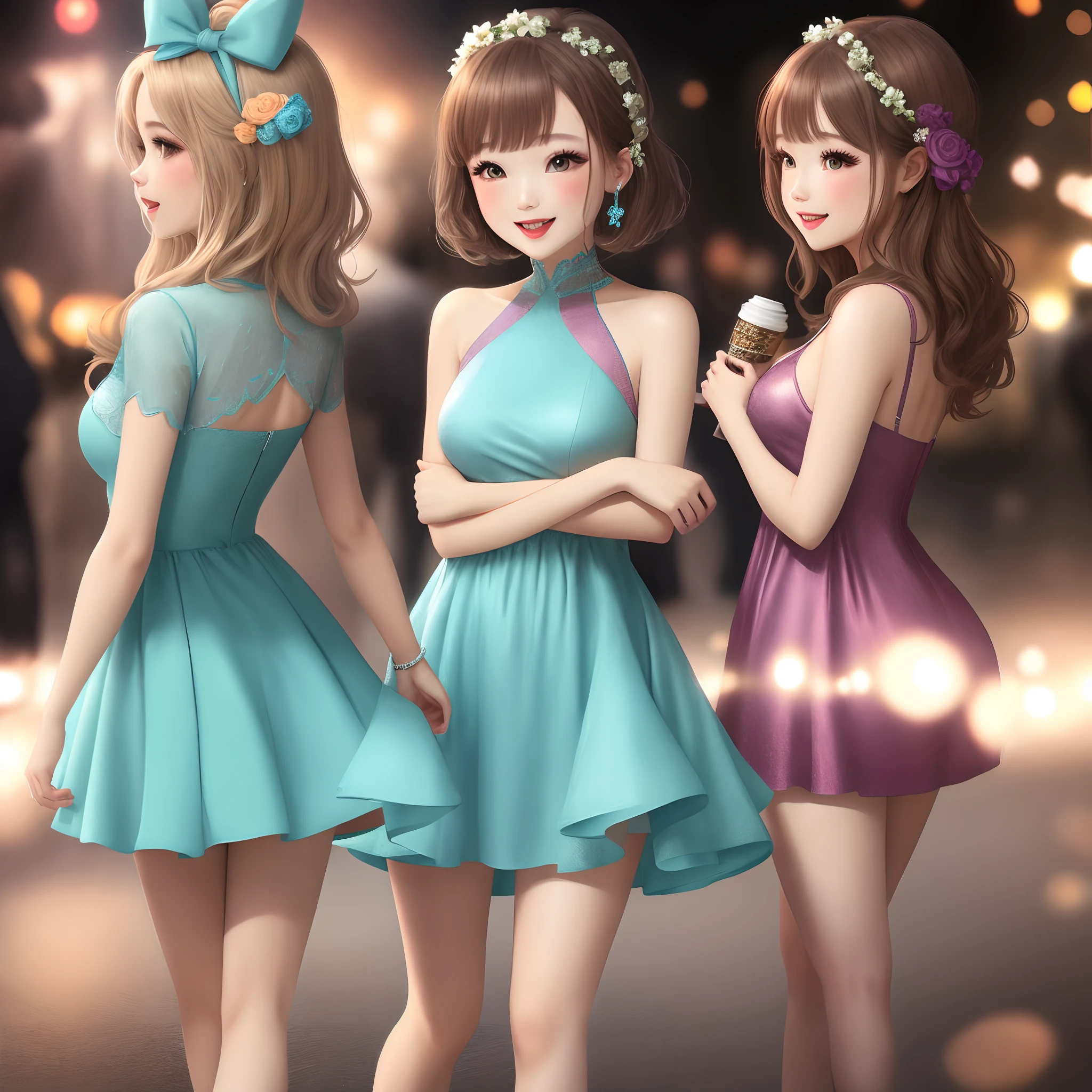 Short Party Dress with Volume