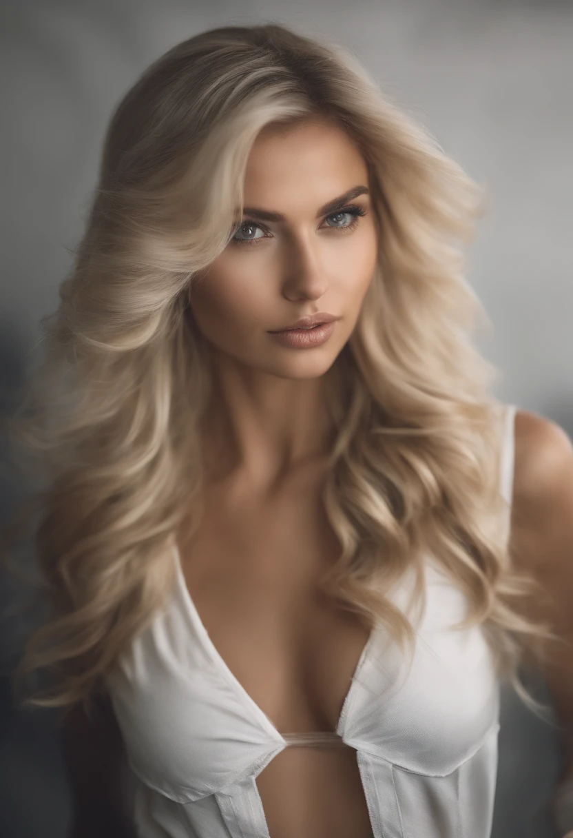 femme blonde dans un dossier blanc posant pour une photo, un portrait par Seb McKinnon, reddit, digital art, blonde goddess, belle fille blonde, femme magnifique, Dasha Taran, belle femme blonde, Sexy girl, Anna Nikonova alias Newmilky, Instagram template, Une magnifique blonde, Femme magnifique, Irina Nordsol Kouzmina, Magnifique femelle, sexy look at the camera, danser dans un club,realistic image