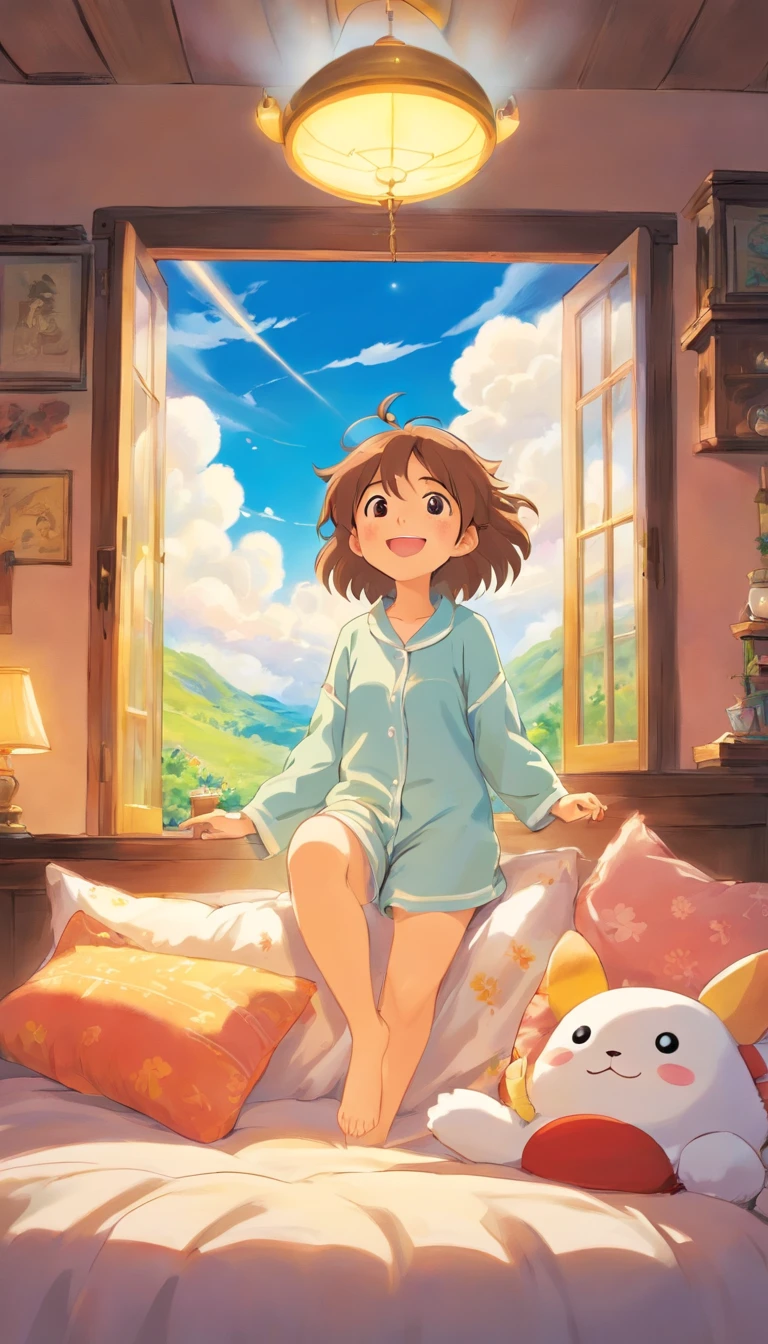 heal,Reject EMO,Very happy,Very happy,Face life with a smile,rays of sunshine,Cute hairstyle,Cloud pajamas,Cloud cabin,Cloud pillows,