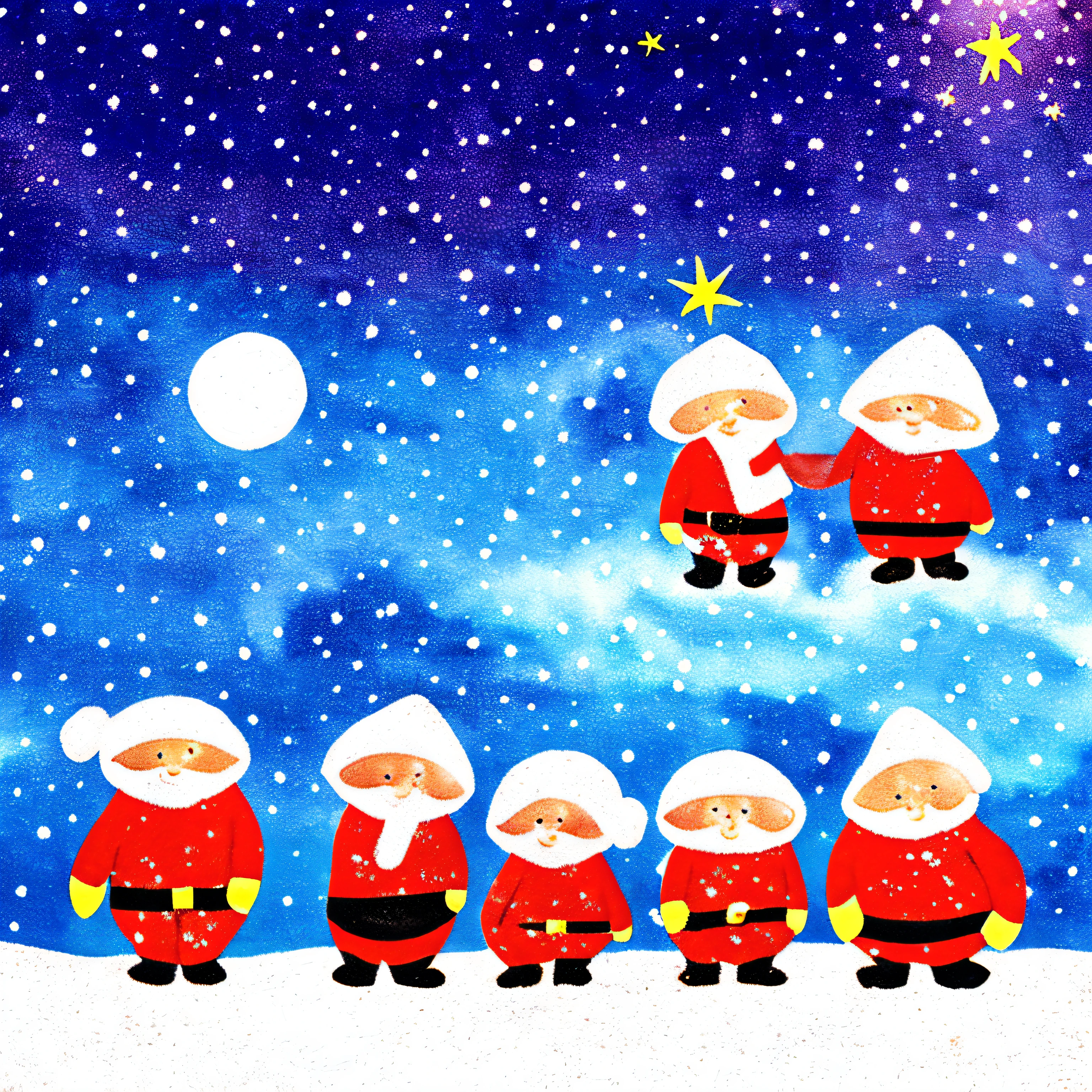 Xmas,Cute Santa Claus,Christmas,reindeer,Santa Claus on a reindeer sleigh,Flying in the night sky,