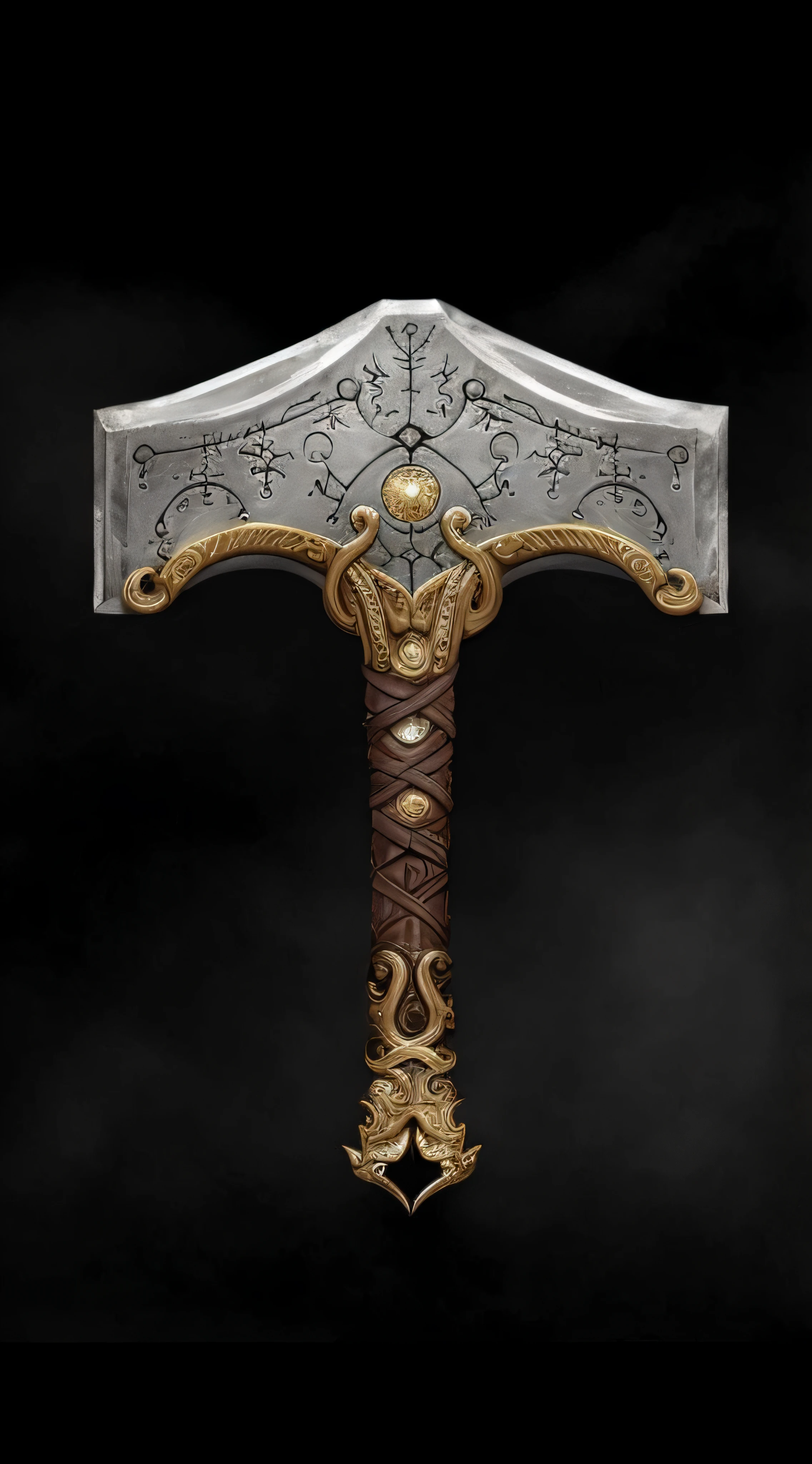a large silver and gold thor thor thor thor thor thor thor thor thor thor thor thor thor thor thor thor thor thor thor thor thor thor thor thor thor thor thor, epic fantasy weapon art, fantasy rpg weapon art, fantasy weapon, dwarven weapon, thors hammer, for honor charector concept art, battleaxe, orkish sword, intricate fantasy spear, medieval weapon