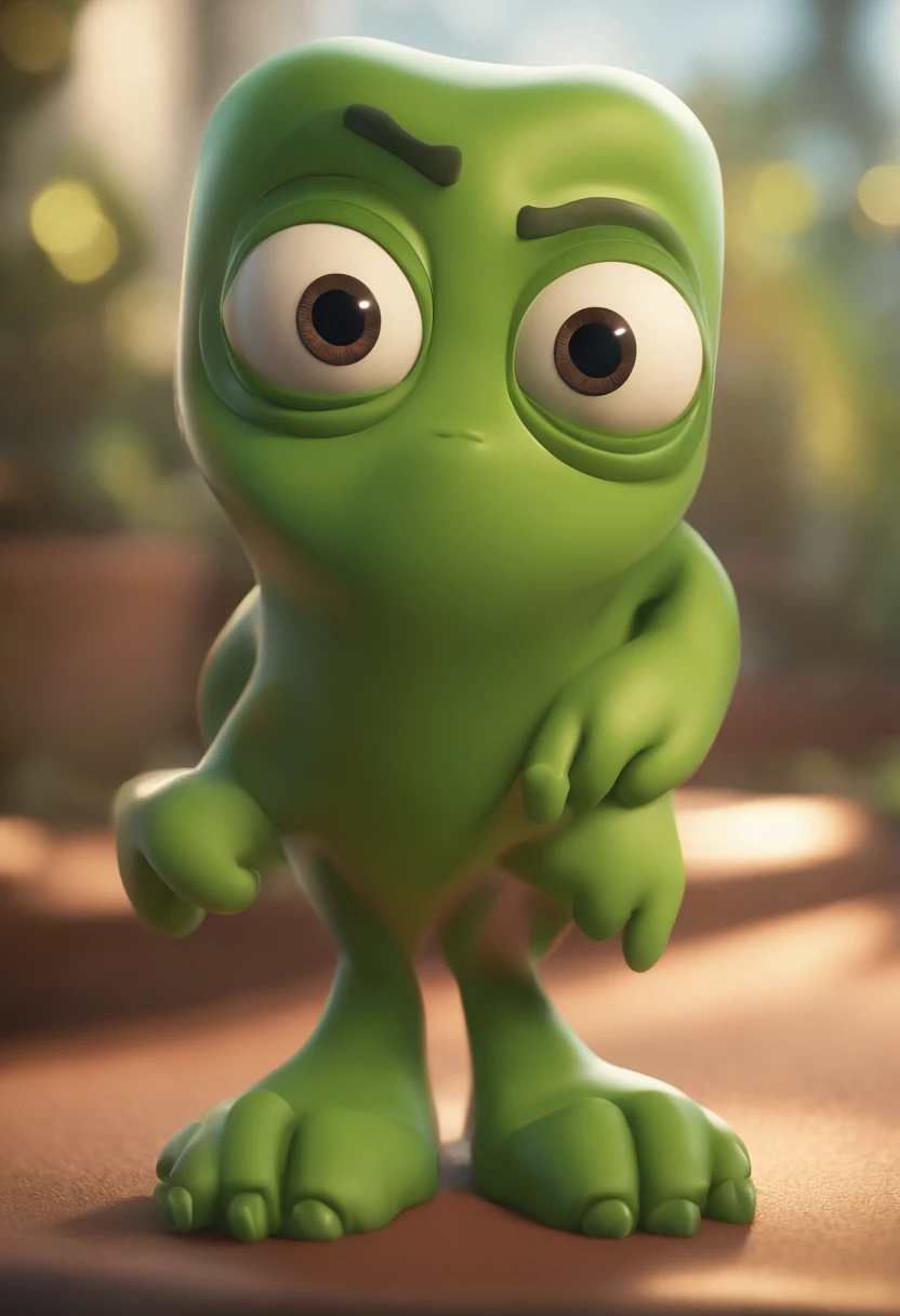 Personagem de desenho animado fusca verde ano 1970 Caractere estilizado, animation style rendering, 3D estilizado, Arnold Maya render, 3 d render stylized, toon render keyshot, Personagem 3D, Personagem 3D, 3d rendering stylized, 3 d character render, personagem de desenho animado, Personagem de close up, Pose de personagem, (Estilo Pixar) (master part:1.2) (Bokeh) (best quality) (pele detalhada) (textura detalhada) (8k) (argila) (Cinematic lighting) (foco nítido,Senta e vaza a parte superior do corpo