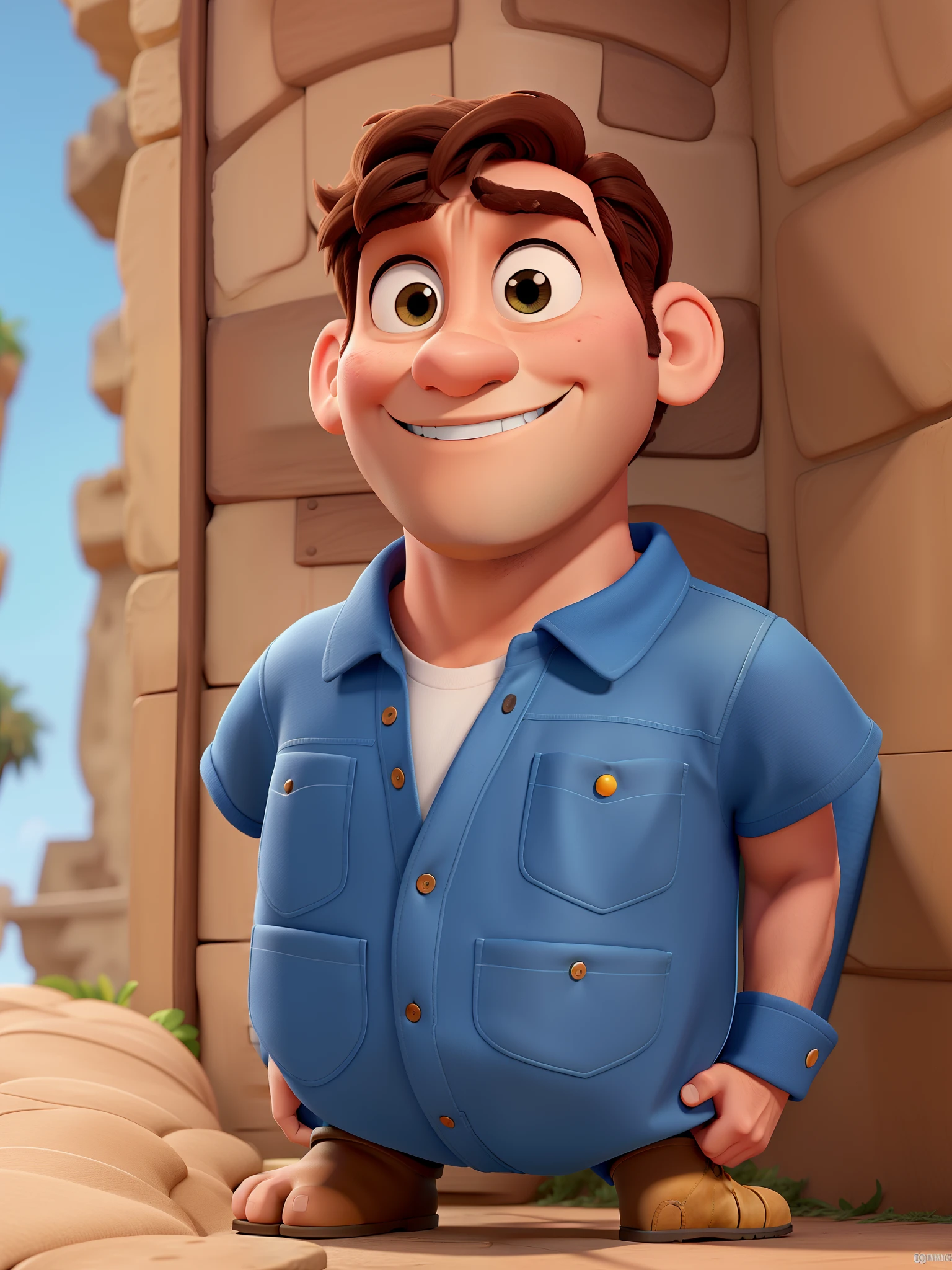 Homem no estilo Disney pixar, alta qualidade, melhor qualidade