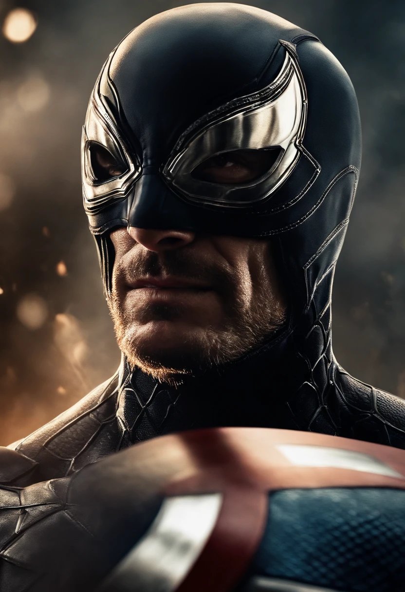 Venom combined with capitan america