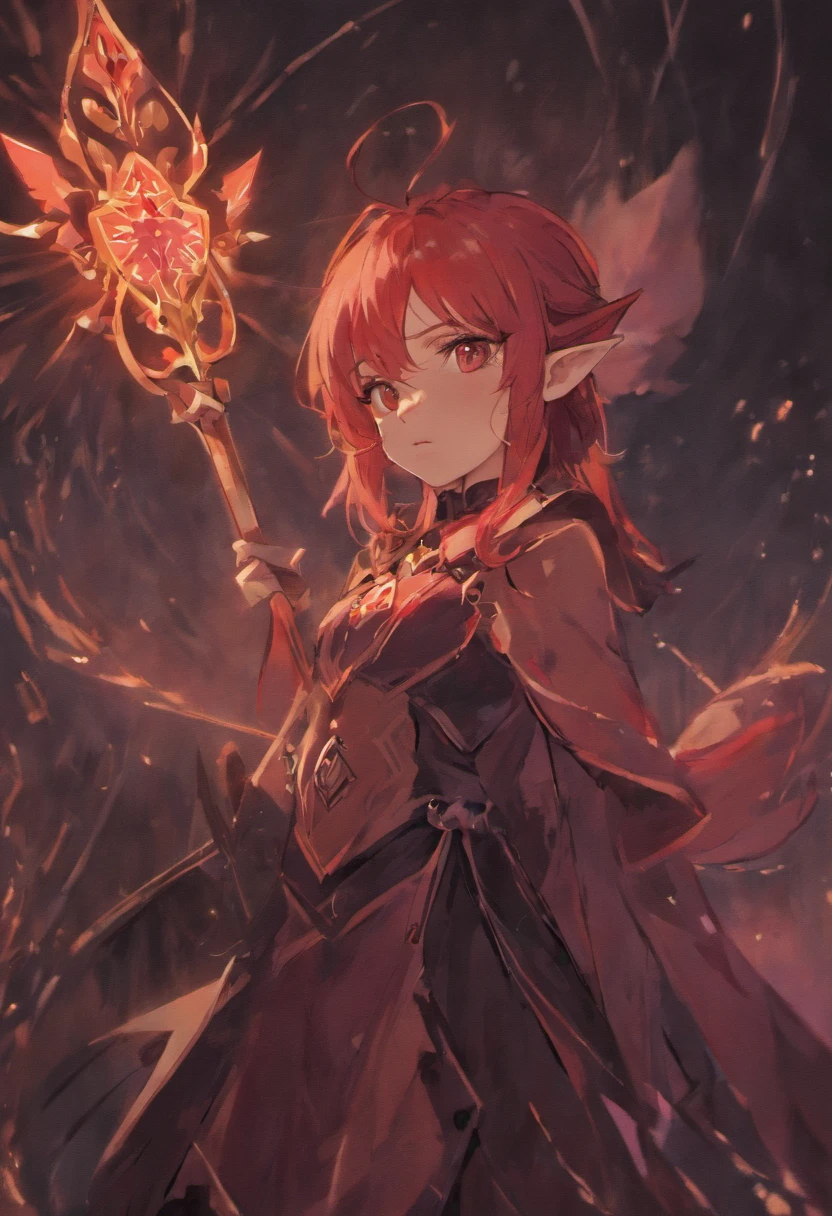Red-eyed black-haired elf two-dimensional,Wanderers,adolable,175cm,Moe lineage,Worn black robes,Shabby black clothes