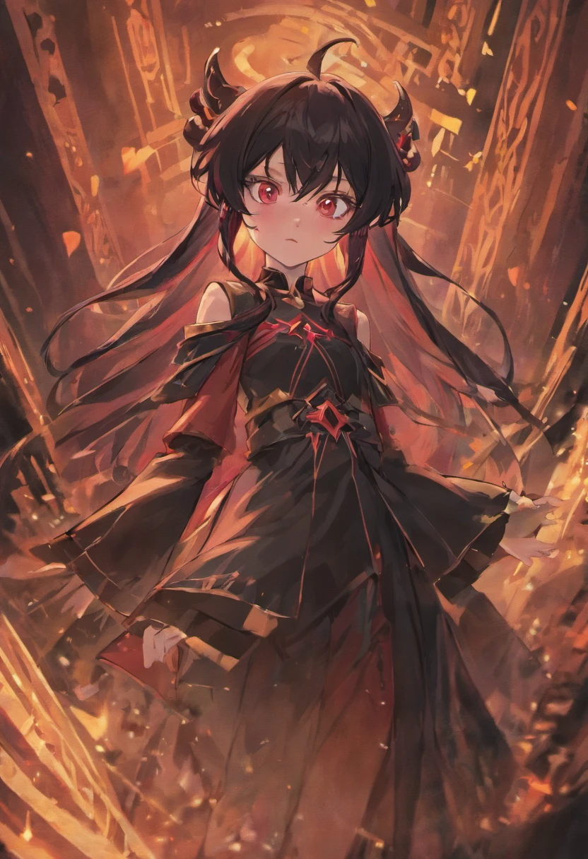 Red-eyed black-haired elf two-dimensional,Wanderers,adolable,175cm,Moe lineage,Worn black robes,Shabby black clothes
