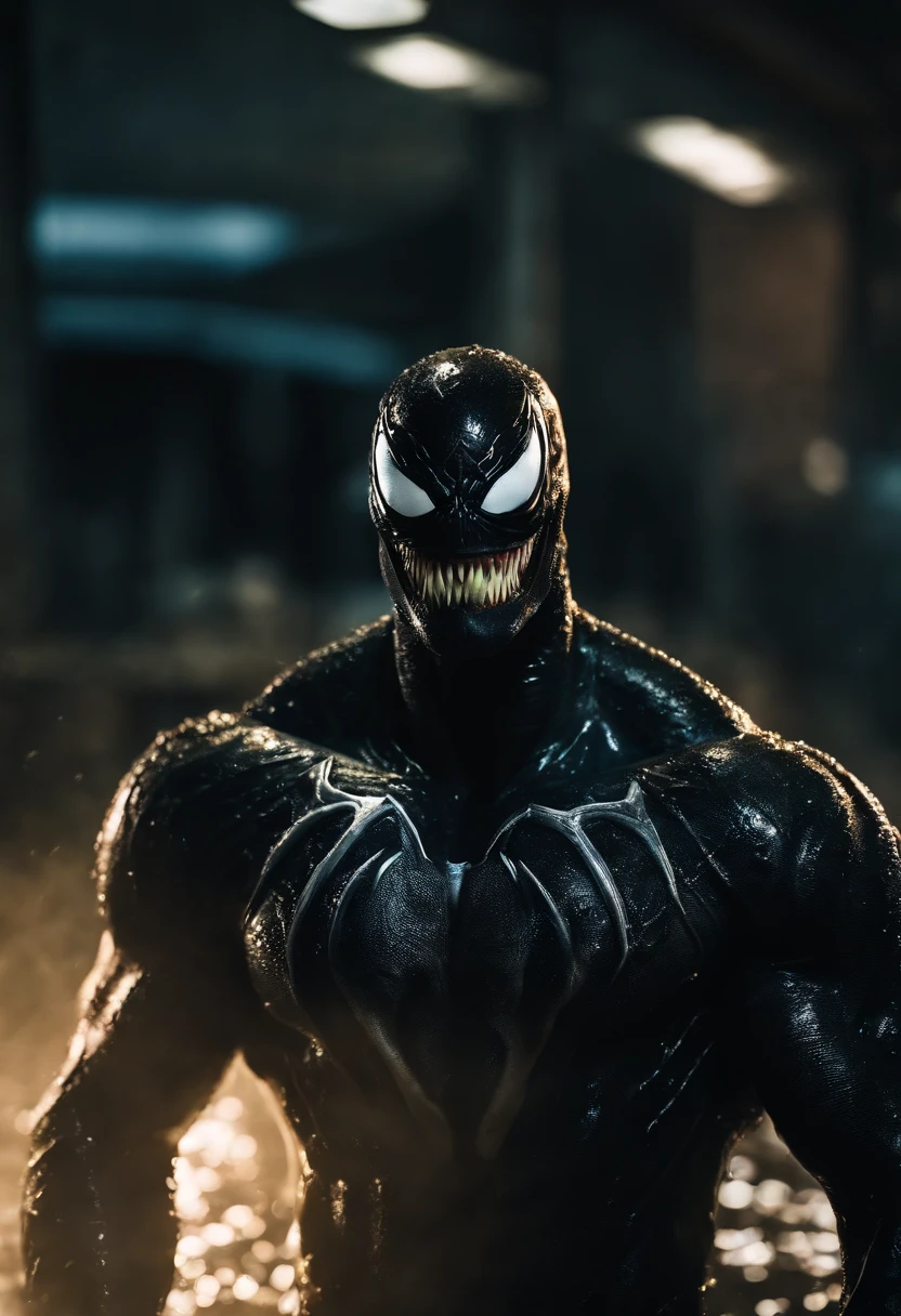 Dark Fantasy Art of <lora:Symbiote:1> Cinematic Film stock footage in (arri alexa style) Kodak film print,
a woman in a venom black suit with a spider on her chest symbiote style, dark, moody, dark fantasy style