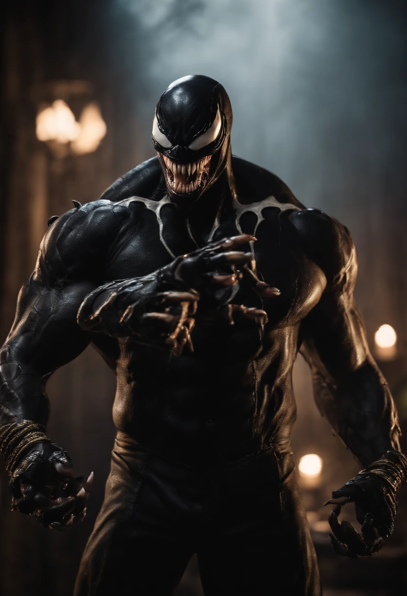 Venom combined with Goro from Mortal Kombat, 4 arms