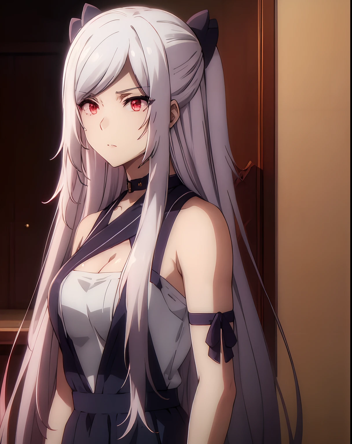 (masterpiece, top quality, best quality, official art, beautiful and aesthetic:1.2), 1 girl,white hair,red eyes