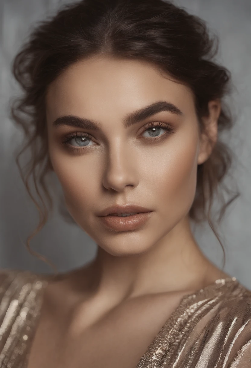 Arafed woman completely , fille sexy aux yeux bruns, ultra realist, Meticulously detailed, Portrait Sophie Mudd, cheveux bruns et grands yeux, selfie of a young woman, Dubai Eyes, Violet Myers, sans maquillage, maquillage naturel, looking straight at camera, Visage avec Artgram, Maquillage subtil, Stunning full body shot in a nightclub at night, with light shows, Medium to large bust
