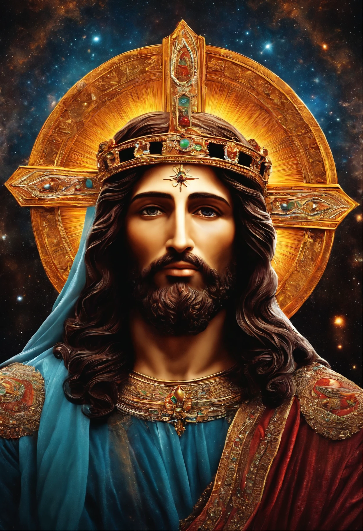 creia uma imagem do universo e jesus no meio dele