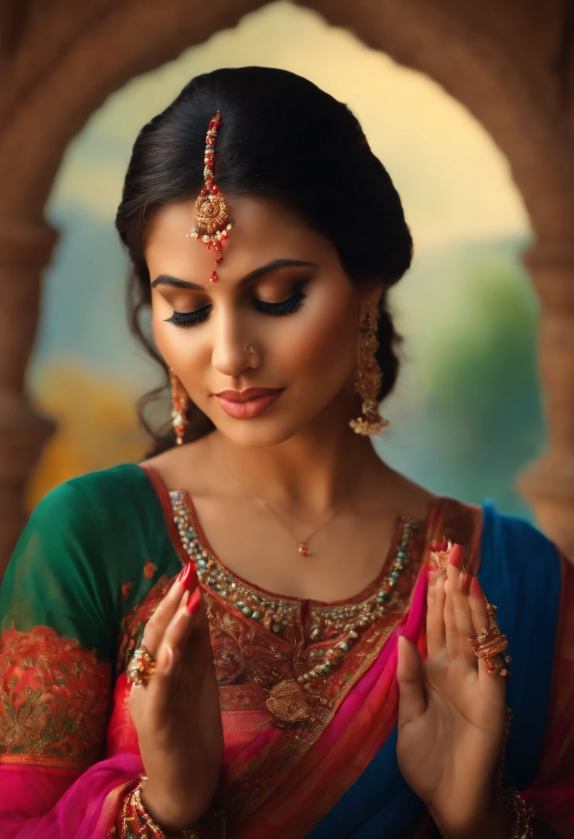 A Woman Saying Her Prayer