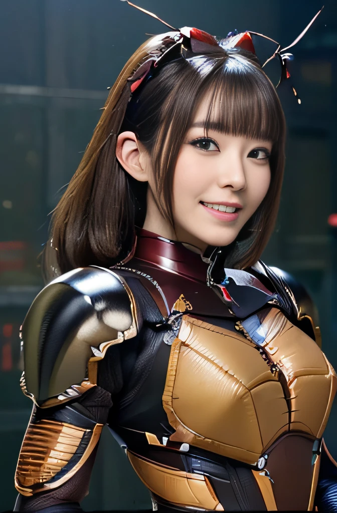 (high resolution,masterpiece,best quality,extremely detailed CG, anime, official art:1.4), realistic, photo, amazing fine details, all intricate, gloss and shiny,awesome many layers, 8k wall paper, 3d, sketch, kawaii, illustration,( solo:1.4), perfect female proportion,villainess, (fusion of dark brown cockroach and lady:1.4), (brown cockroach form lady:1.2), (brown cockroach lady:1.2), (fusion:1.2), (solo:1.4), (evil smile:1.2), muscular, abs, (cockroach brown exoskeleton bio insect suit:1.4), (cockroach brown exoskeleton bio insect armor:1.2), (brown transparency cockroach wing:1.4), (brown cockroach antennae:1.3),