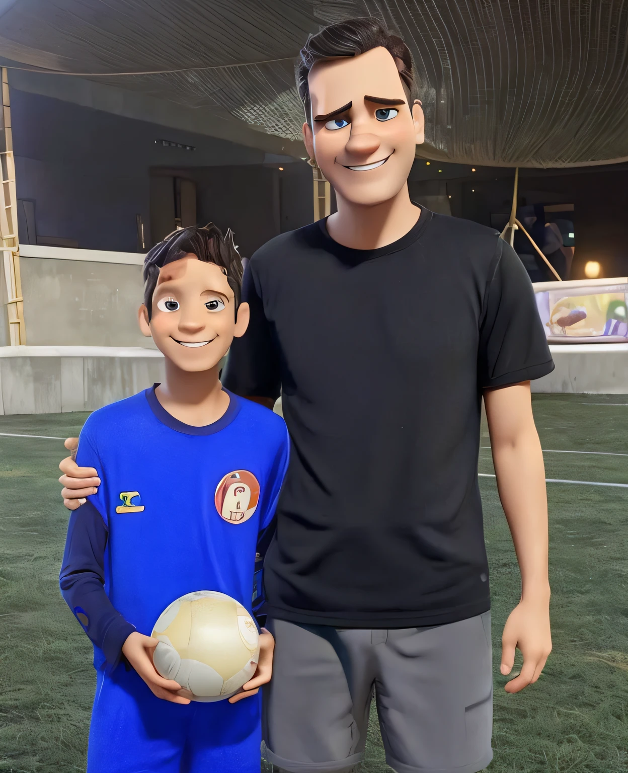 Dois homens estilo disney pixar, alta qualidade, melhor qualidade.
