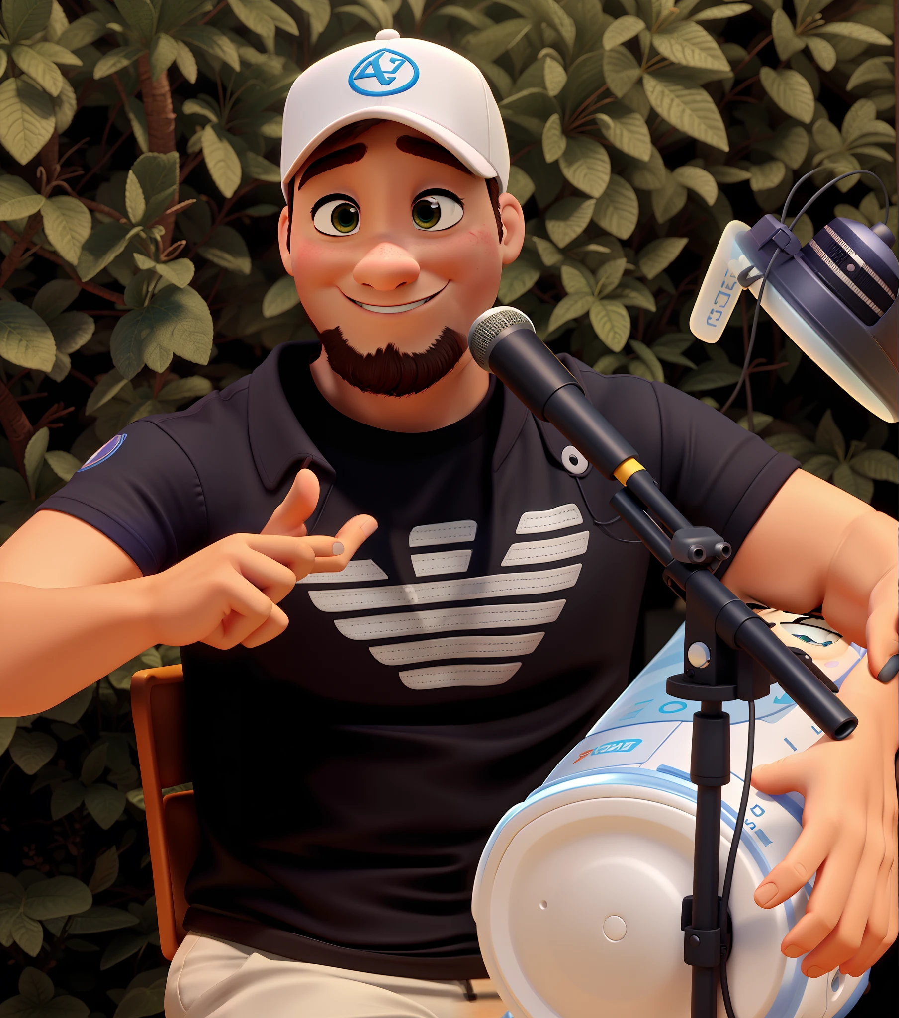 Transforme essa imagem em uma imagem estilo disney pixar de alta qualidade com muitos detalhes