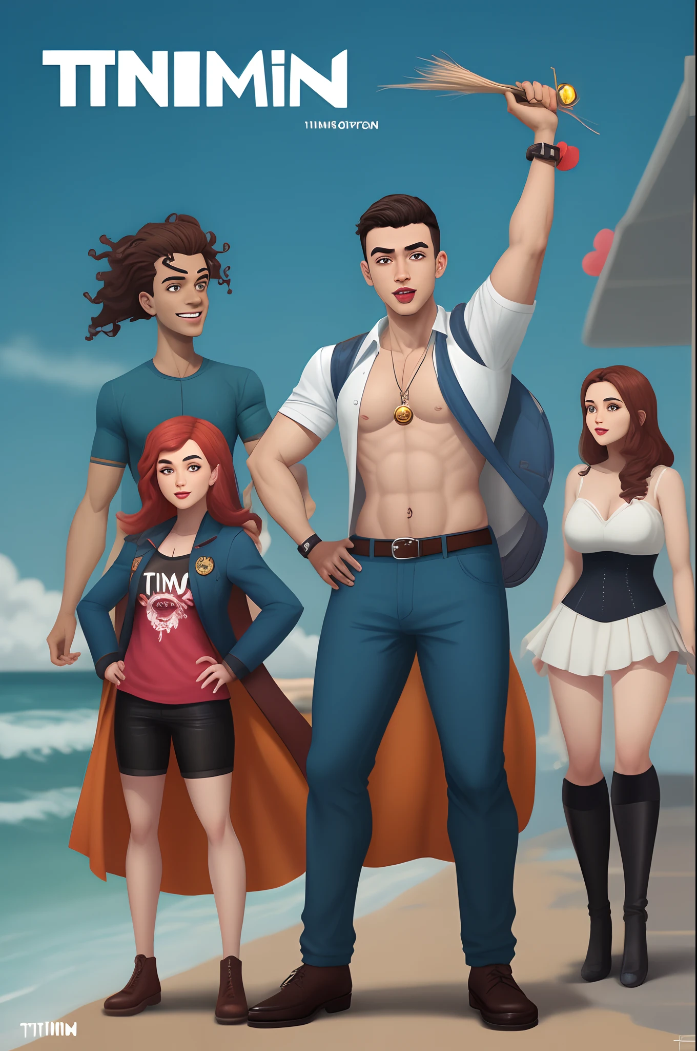 Personagem no estilo do Tintim