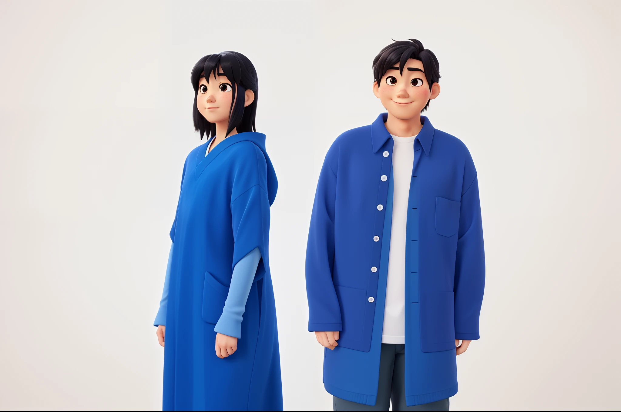 A Japanese and a Japanese Disney Pixar style, alta qualidade, melhor qualidade