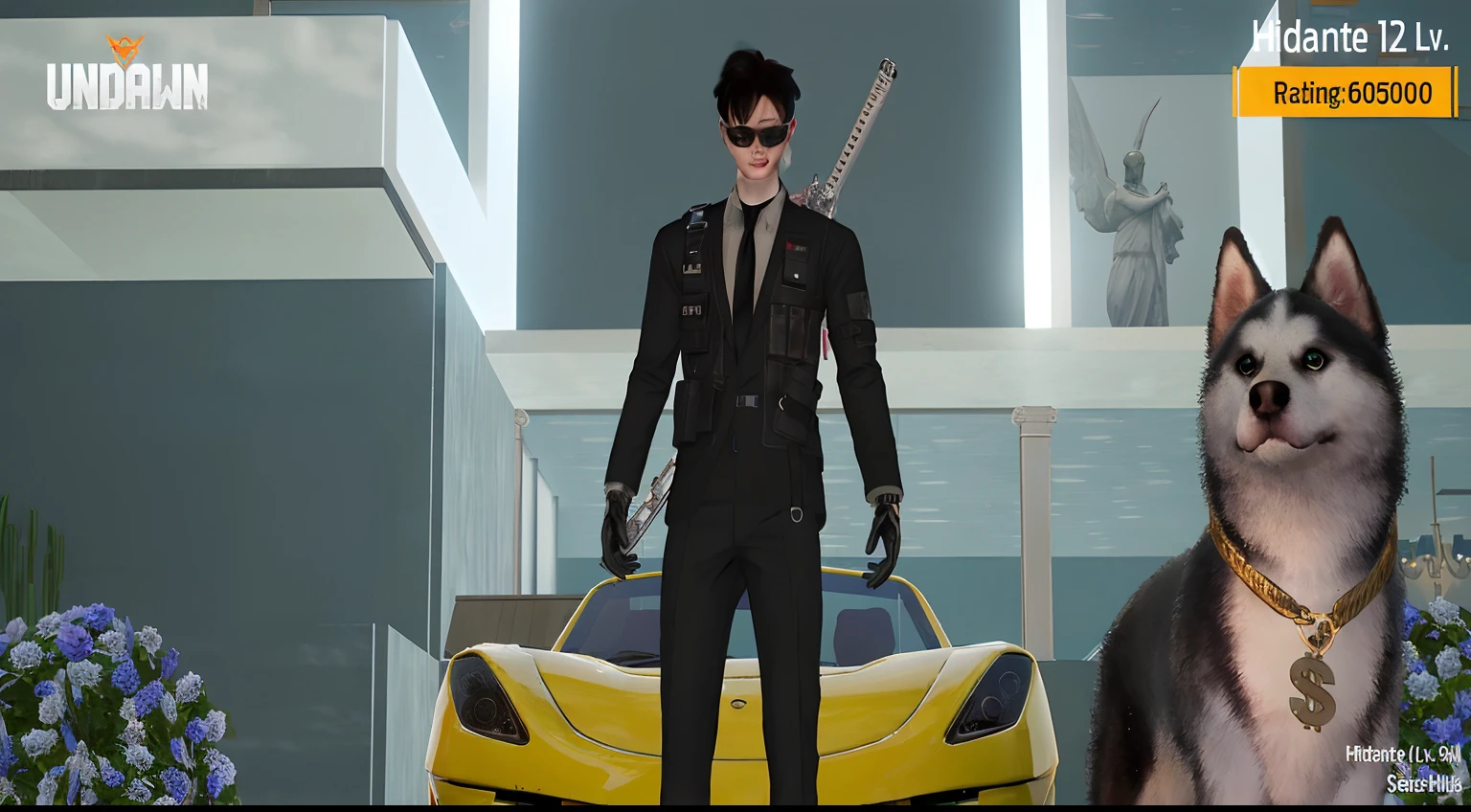 there is a man standing next to a dog in a room, mechanic punk outfit, bladee from drain gang, inspired by Zhu Da, in the style of sifu 🔥 😎 🕹️ 👀 :2, security agent, cyberpunk street goon, cyberpunk dude, inspired by Jang Seung-eop, cyber style, style of cyberpunk 2 0 7 7