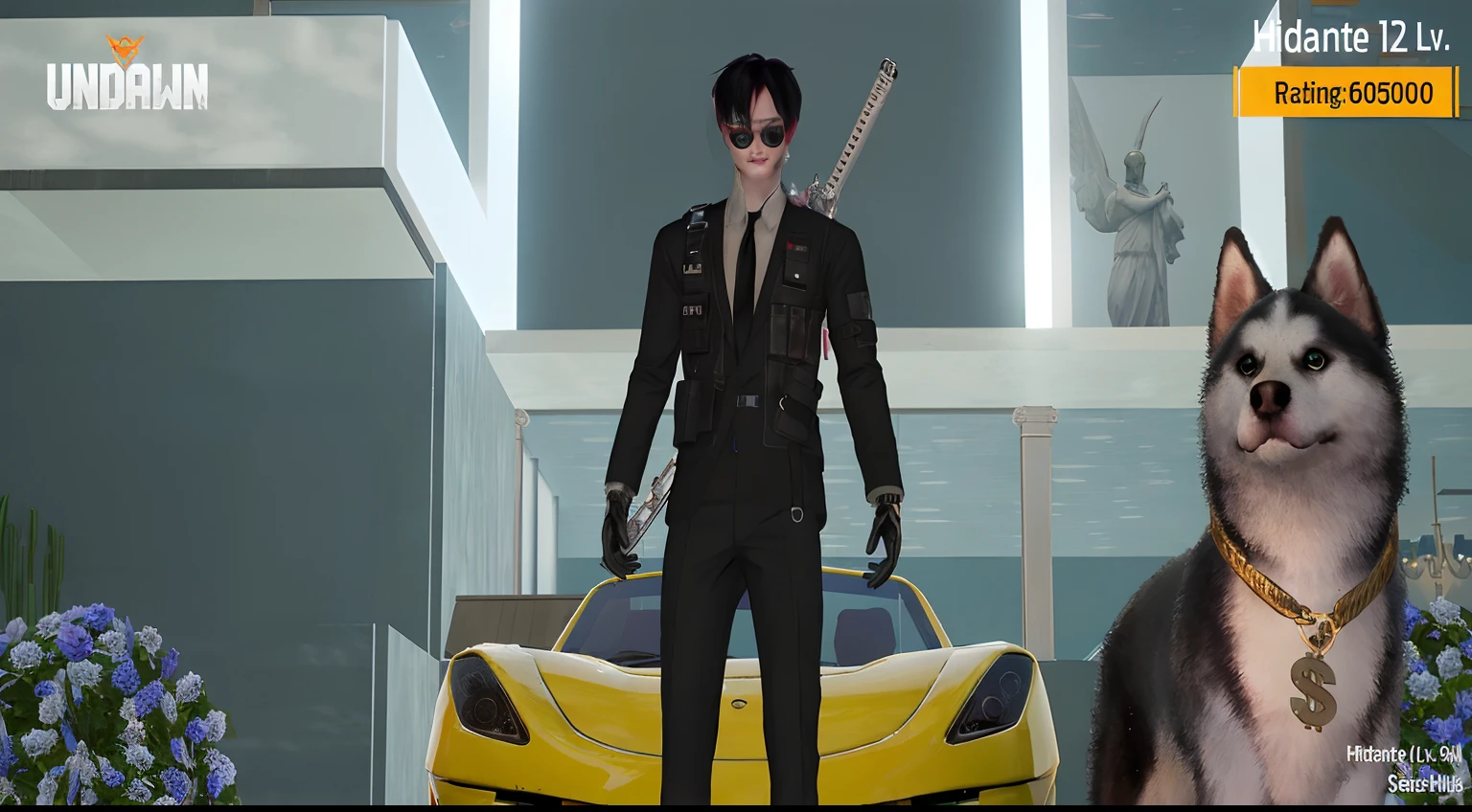 there is a man standing next to a dog in a room, mechanic punk outfit, bladee from drain gang, inspired by Zhu Da, in the style of sifu 🔥 😎 🕹️ 👀 :2, security agent, cyberpunk street goon, cyberpunk dude, inspired by Jang Seung-eop, cyber style, style of cyberpunk 2 0 7 7