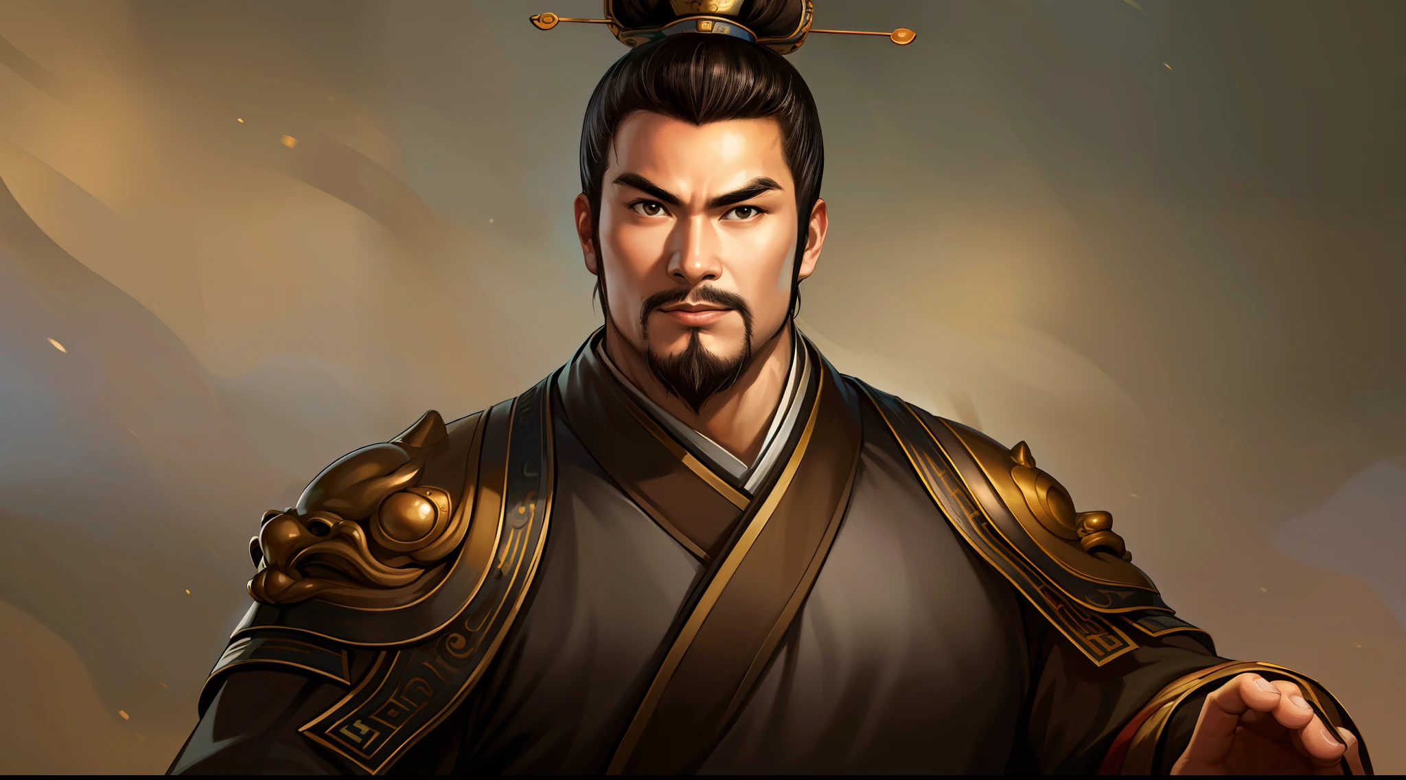 (4k, best quality, highres:1.1), (masterpiece:1.1), man, Chinese male, detailed eyes, looking at viewer, (Collin Chou:1.5),
male_focus,  , 1boy,   facial_hair,  brown_eyes, katana, chinese_clothes, crew cut, muscular, wide shoulder, topknot, confident,