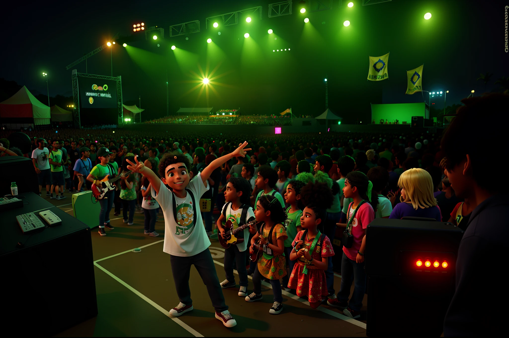 A festival music Brazil good vibes stage crowd