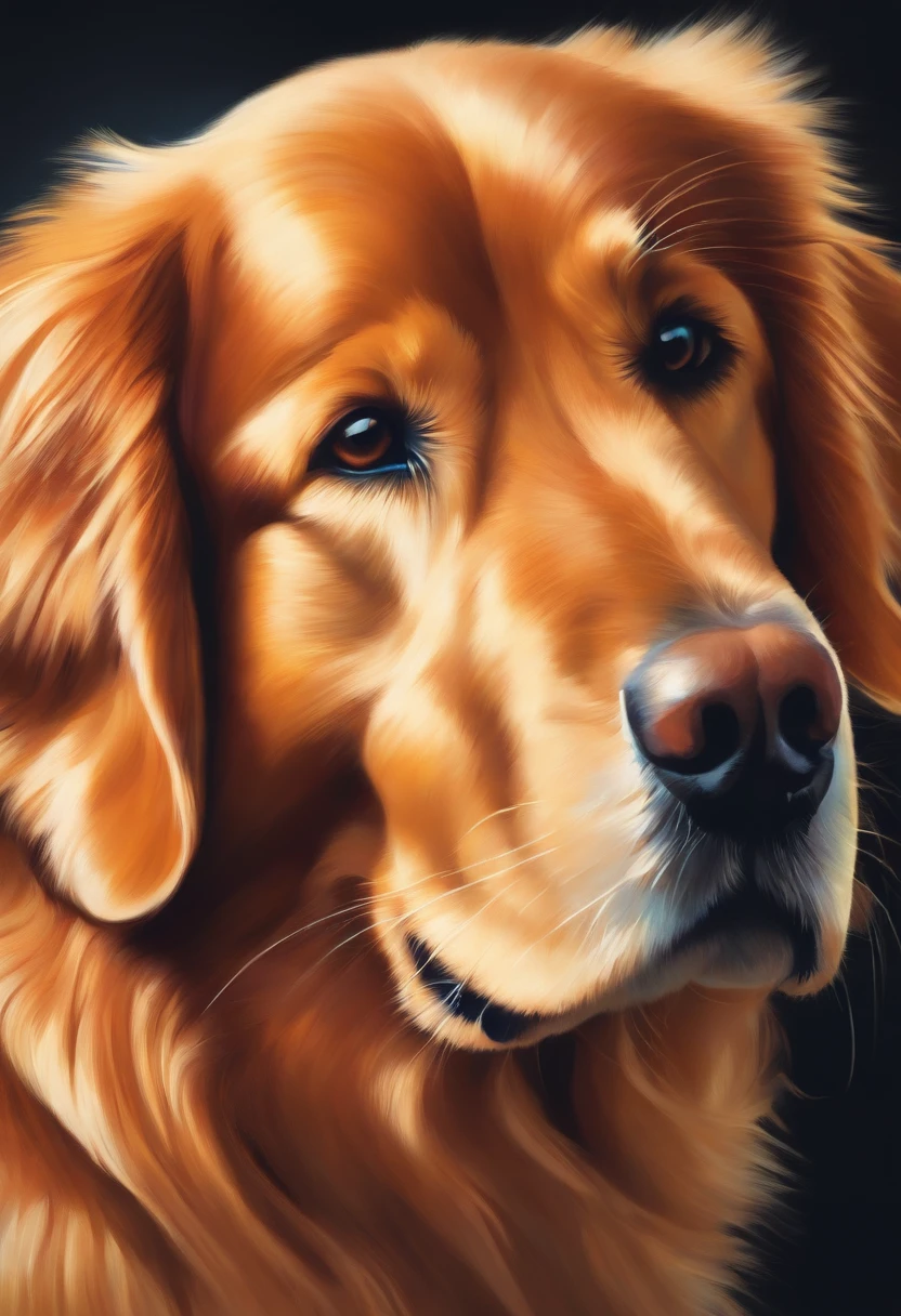 Make colorful pixar drawings of a Golden Retriever dog