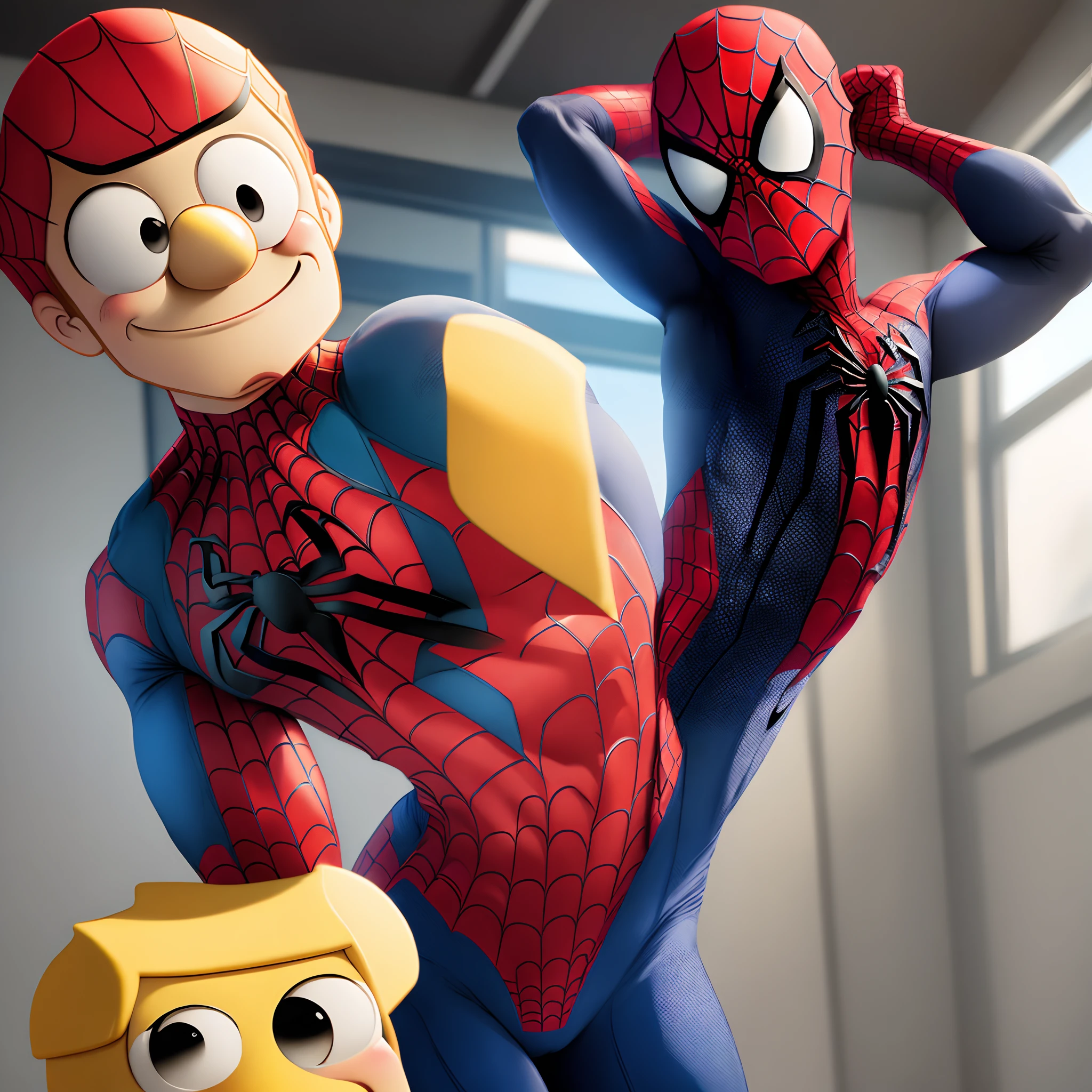 patrick from sponge bob as spider-man