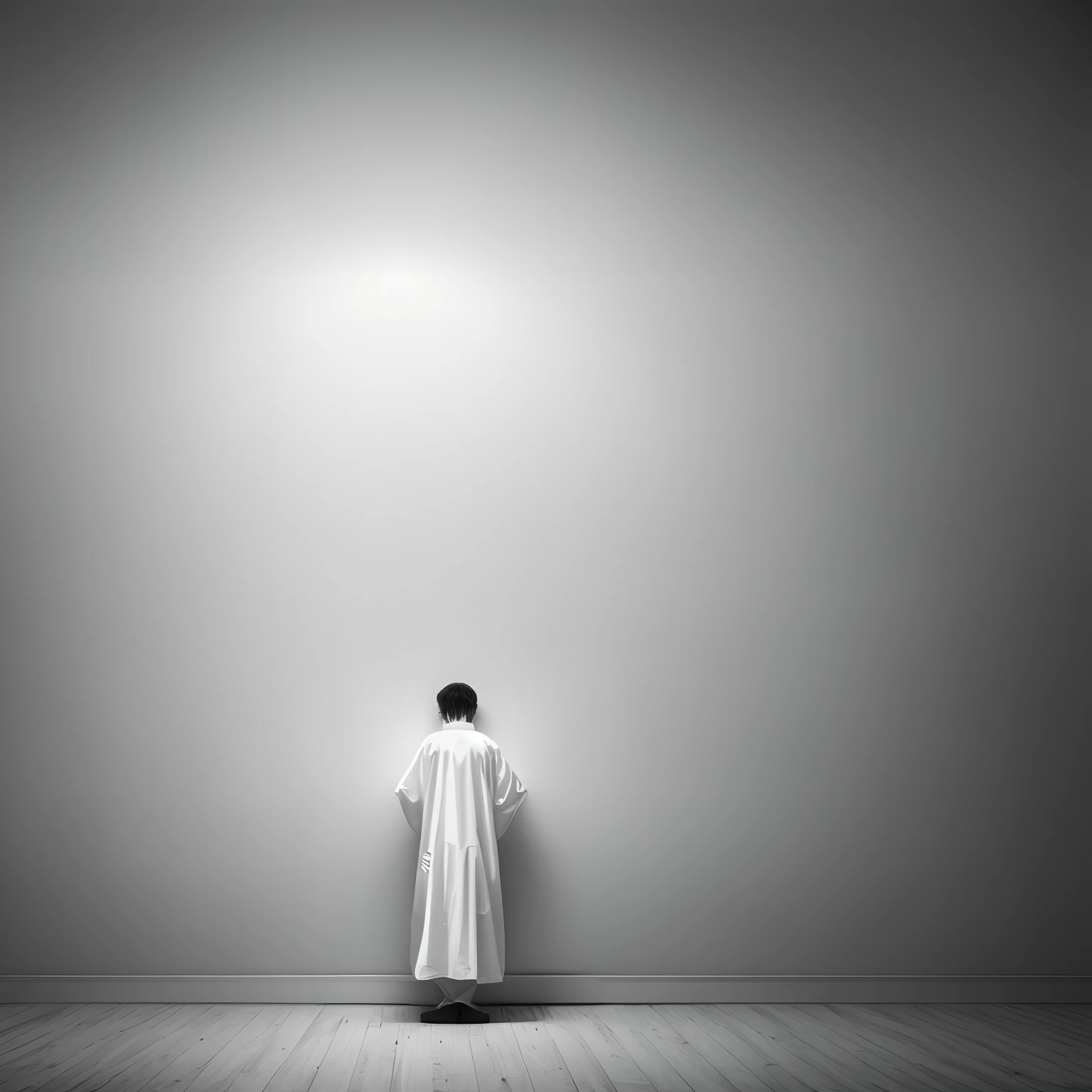 White despair 1 person in the room