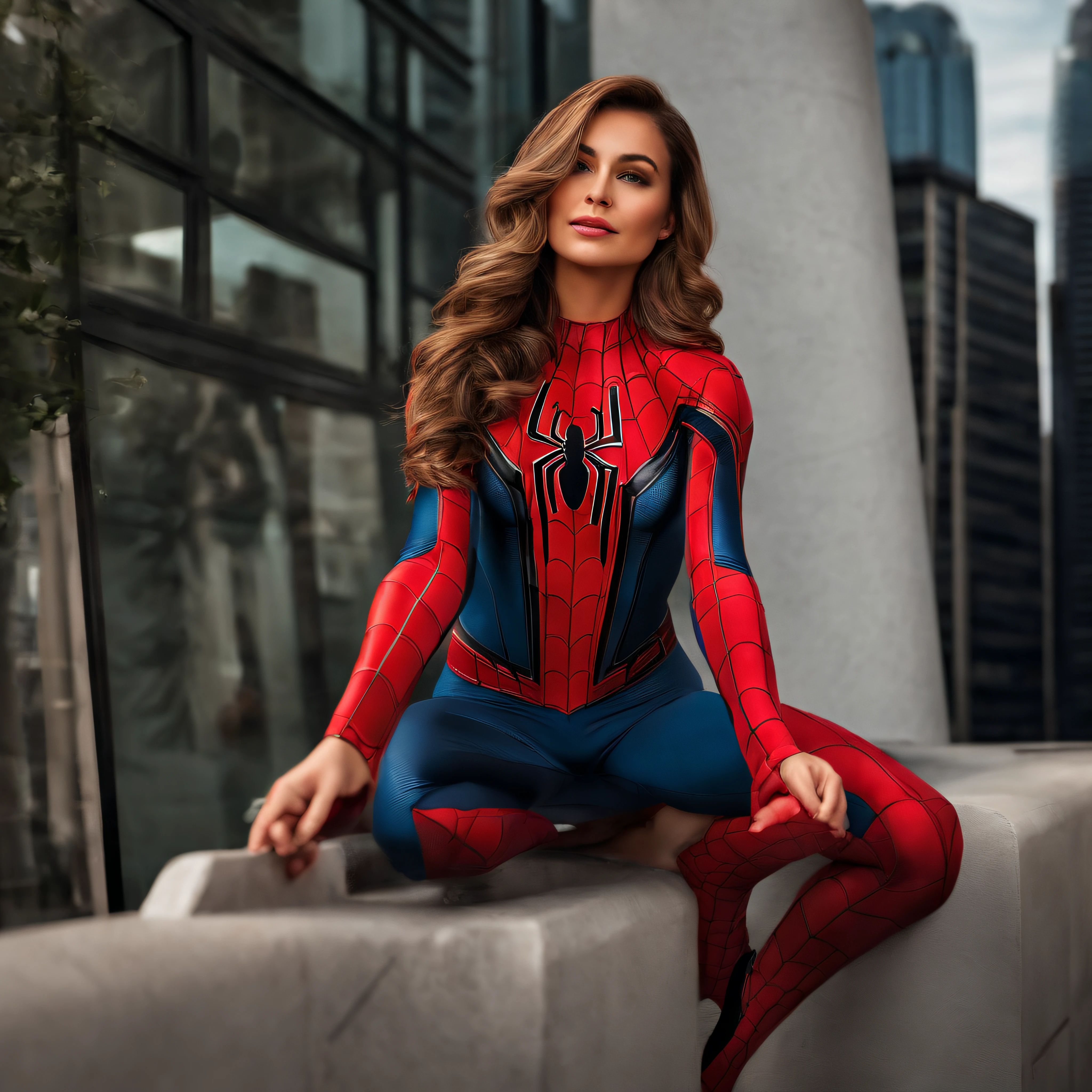 ((Foto realista ultra detalhada baseada em Marvel Spider-Man: traje rasgado do homem- aranha, mostrando mamas enormes da garota)), The female version of Spider-Man，Stay in a tall building in New York，Guerra mundial，The Avengers reunite，Olhos determinados e irritados, Ver o visualizador, [:(rosto detalhado:1.2):0.2], A high resolution, Homem-Aranha feminino，Female erotic version of Pete.Parker，Mulher deusa, decote seios enormes amostrar, mamas gostosas，(Vida sexual:1.2), Chinese, Thonglia, (master part:1.4),(best quality:1.4),  Curvy,  seios pequenos, lips, sexy，sedutora，Succubi，Ver o visualizador,cintura fina e quadris grossos，pernas longas，Curva perfeita para as pernas，recuo da pele, sozinho, coxas boas, coxas, Cabelos curtos e macios, Realistic, (pele brilhante:1.2), nice hand, (((master part))), best quality, illustration, Papel de parede 4k, Hand detail，Hand play spider silk，Exercise posture ，Mantenha uma postura de luta，Defensive actions，Combat action， Fotografe linhas de aranha transparentes，（teias de aranha），O efeito laser envolve todo o seu corpo，