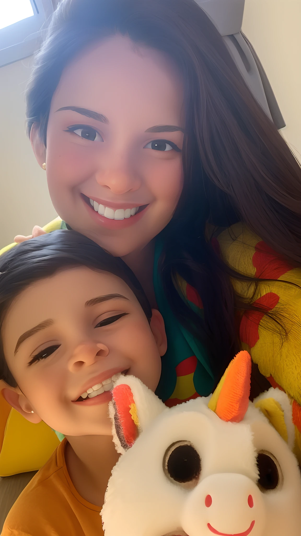 Smiling woman and  with toothbrushes on teeth, imagem de perfil, foto do perfil, um alambique de um feliz, Foto do perfil, Alanis Guillen, with a kid, o do perfil 1024px, Lorena Avarez, com um papagaio no ombro, divertindo-se, muito bobo olhando, Carregado, 3 5 year brazilian mother, Foto do perfil