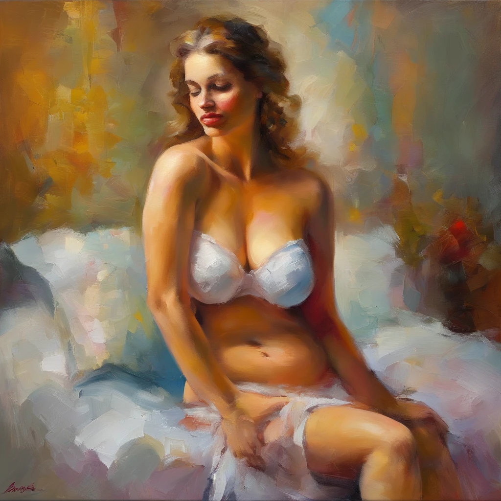 huge breasts, lingerie,