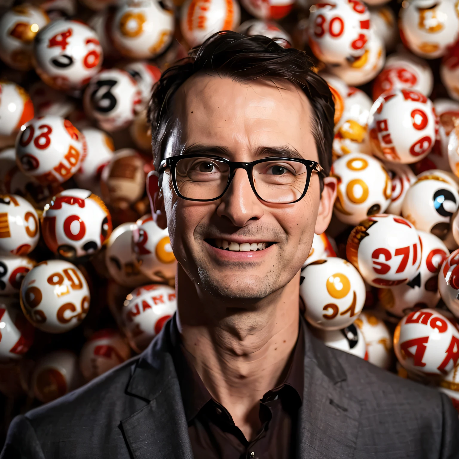 Man in glasses standing in front of a pile of numbers, Michal Lisowski, Directed by: Laszlo Balogh, Adriano Borda, Raphael Personnaz, Directed by: Kristian Kreković, Directed by: Mathias Kollros, Typical cryptocurrency nerd, Directed by: Bernard D'Andrea, Directed by: Ivan Mrkvička, john oliver