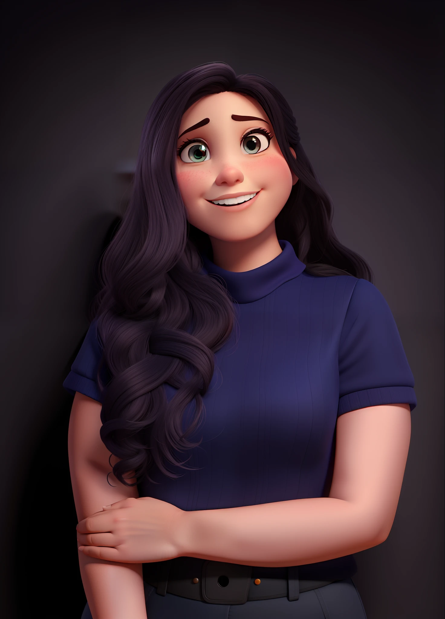 Mulher no estilo Disney pixar, alta qualidade