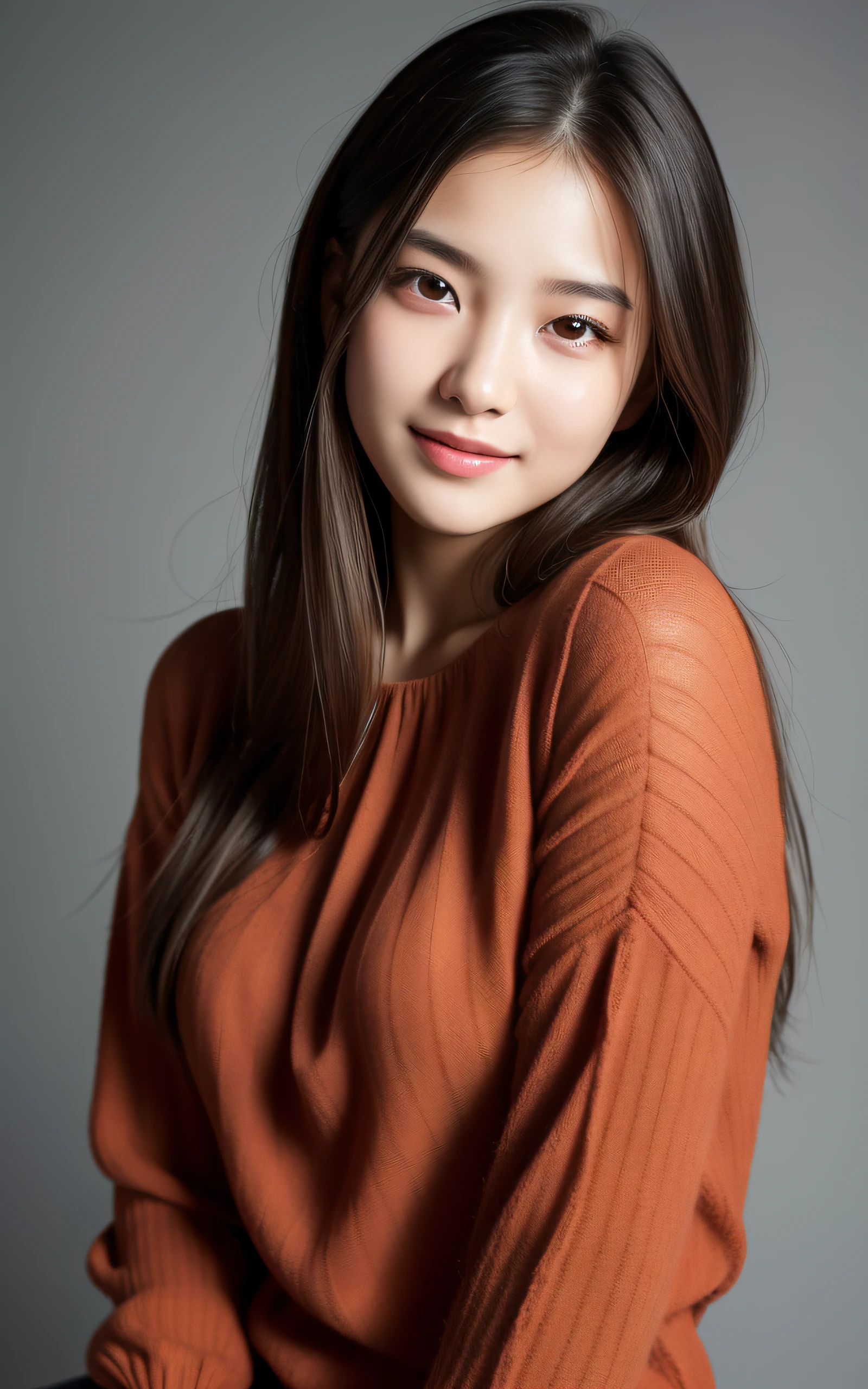 (Photo Real:1.4), (hyper realisitic:1.4), (Smooth lighting:1.05), 1 girl, (sad:1.4), mouth slightly open, neat and clean beauty, 22 years old, Soft lighting, Back lighting, (cheerfulness:1.2),  (Finest Real Textured Skins), Narrow-eyed, Super fine face, glowy skin, retinas, Anatomically correct, acurate, Super Detail, Textured skin, High quality, high details, Best Quality, High resolution, Blouse