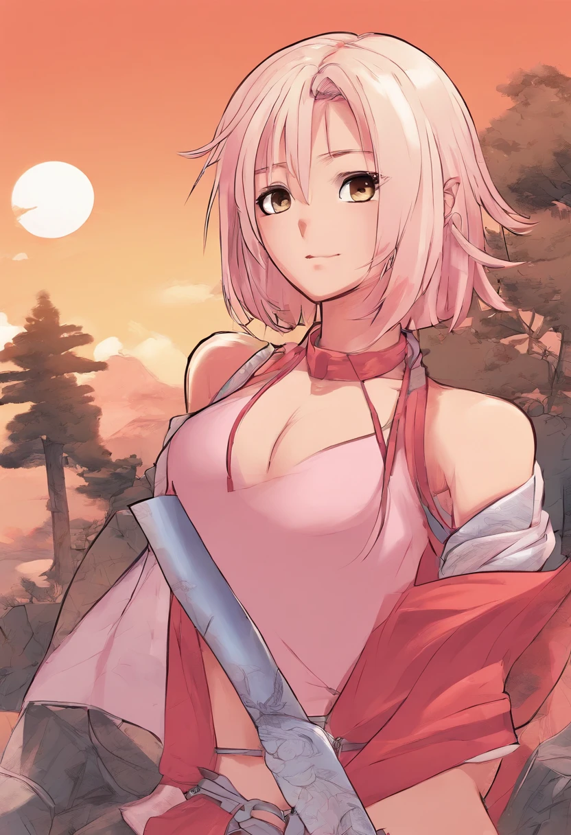 sakura haruno，Bigchest，Large breasts，big assa，perfect bodies，Nice face，Sexy pose