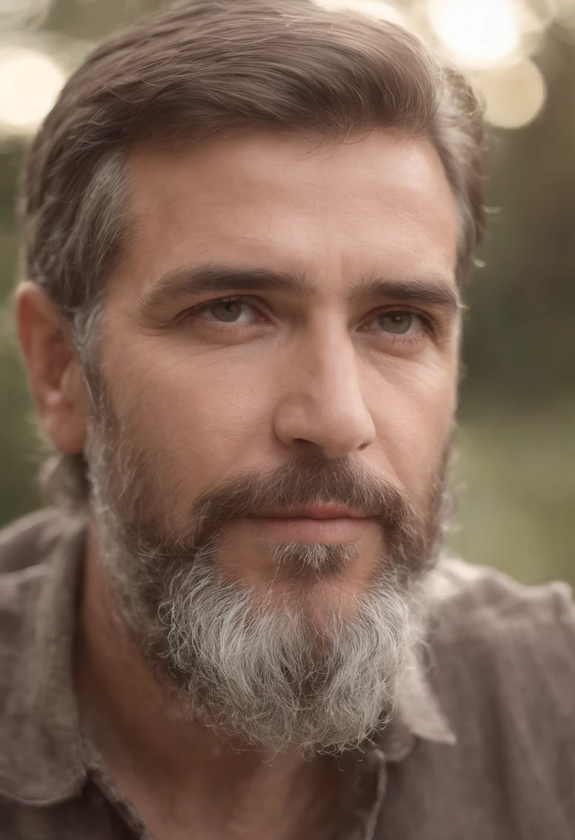 ((1 homem, cabelos grisalhos, ((Realistic)), ((fotorrealista)),((alta resolução, master part, best quality, Cinema lighting)), master part, best quality:1.2), parte superior do corpo, sozinho, (master part:1.4),(best quality:1.4),(absurdos:1.4),((master part:1.2, best quality:1.2, melhores detalhes:1.2, 4k)), um retrato do Dr.. Luz, homem mais velho, barba grande,