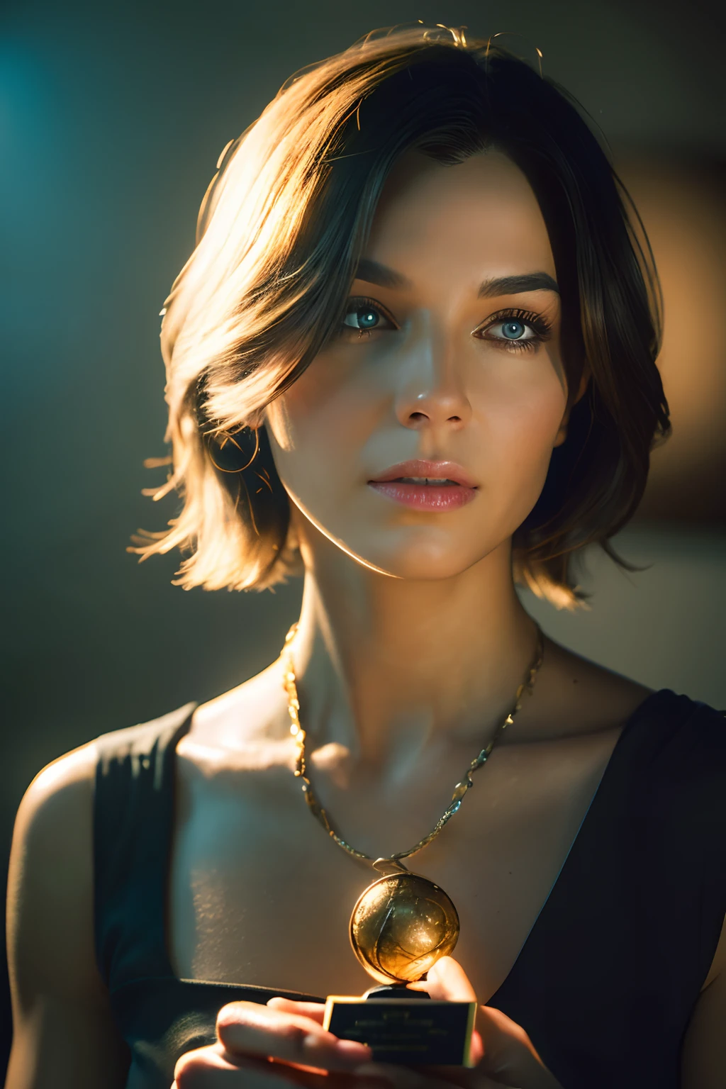 AshleyCipher
(photorealistic:1.5), portrait, a woman , winged necklace, tone mapped, detailed, highly detailed, digital painting, artstation, concept art, smooth, sharp focus, beautiful illustration, photo, backlit, dynamic lighting, fog, intricate, film grain, professional, facing the viewer, (beautiful m3d_woman, prefect m3d_face), volumetric lighting, subsurface scattering, good highlights, good shading, cinematic, (highest quality, award winning, masterpiece:1.6),
(35mmstyle:1.1), front, masterpiece, 1970s film, , cinematic lighting, photorealistic, high frequency details, 35mm film, (film grain), film noise,